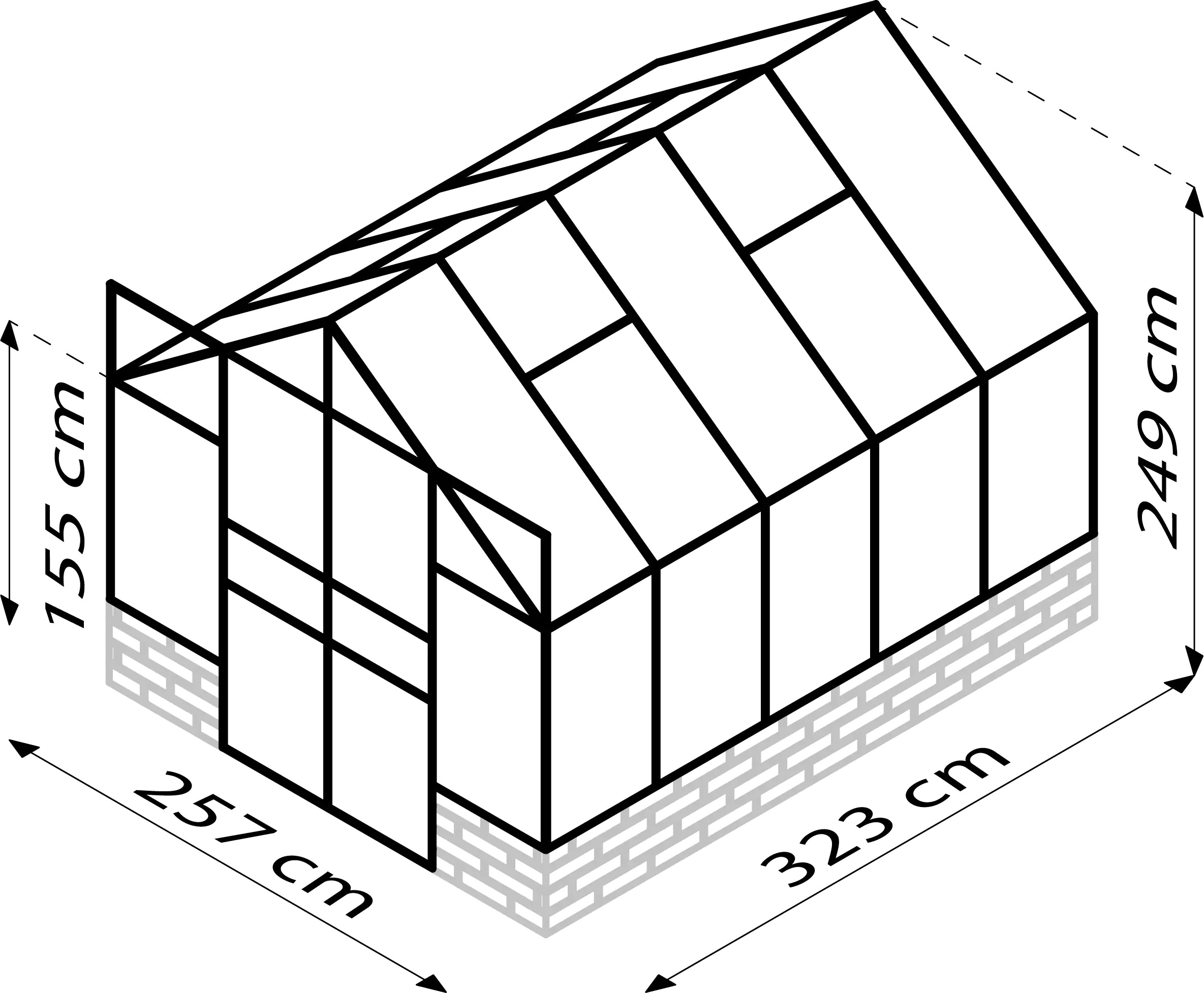 Vitavia Gewächshaus Cassandra 8300 257 x 324 cm 3 mm ESG