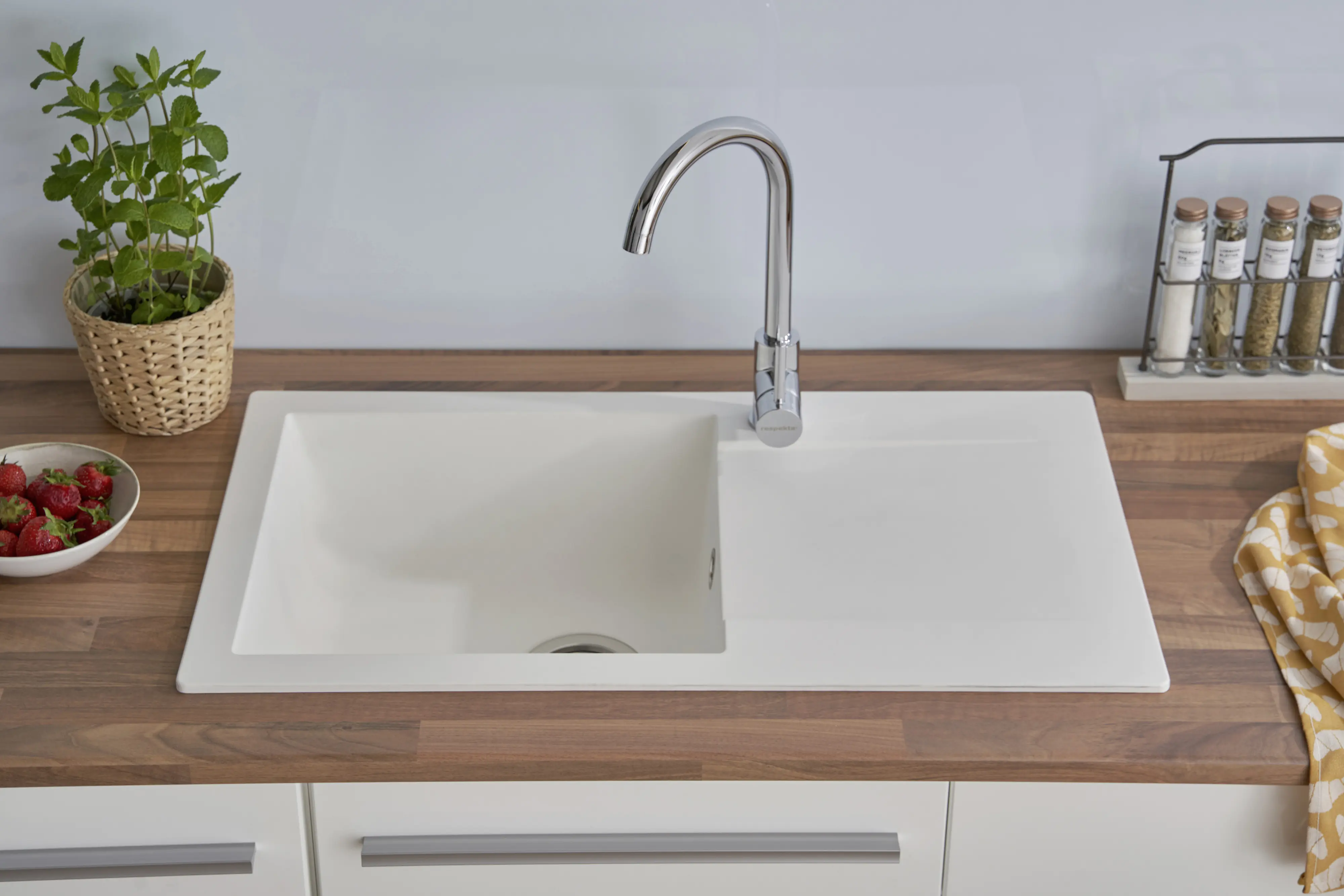 respekta Mineralite Einbauspüle DENVER78X44W