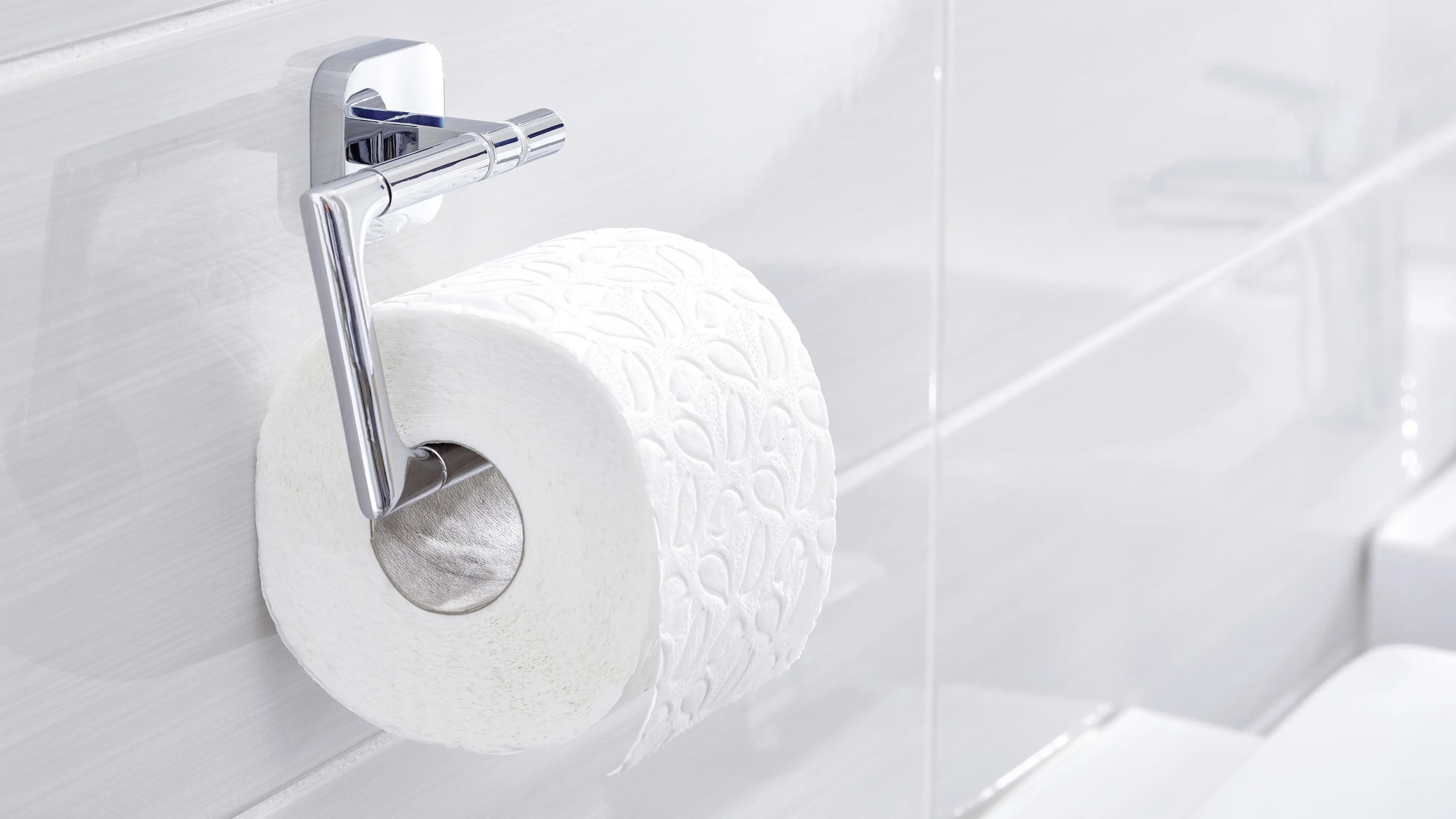 tesa Papierrollenhalter Elegaant Metall, chrom, Soft Close-Funktion