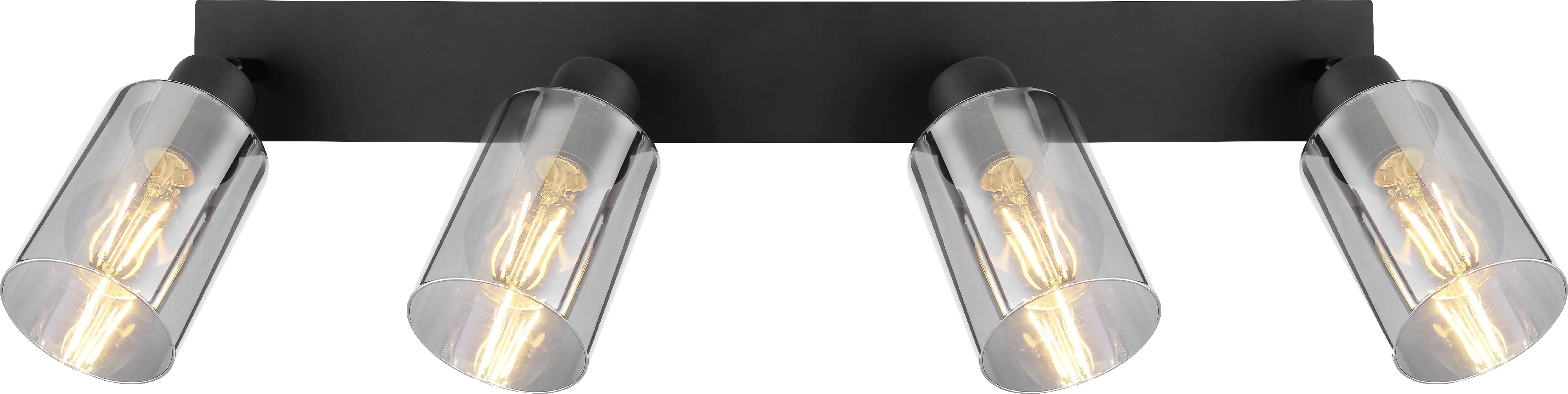 Globo 4er Spot Hadera schwarz 67 x 9 cm dimmbar