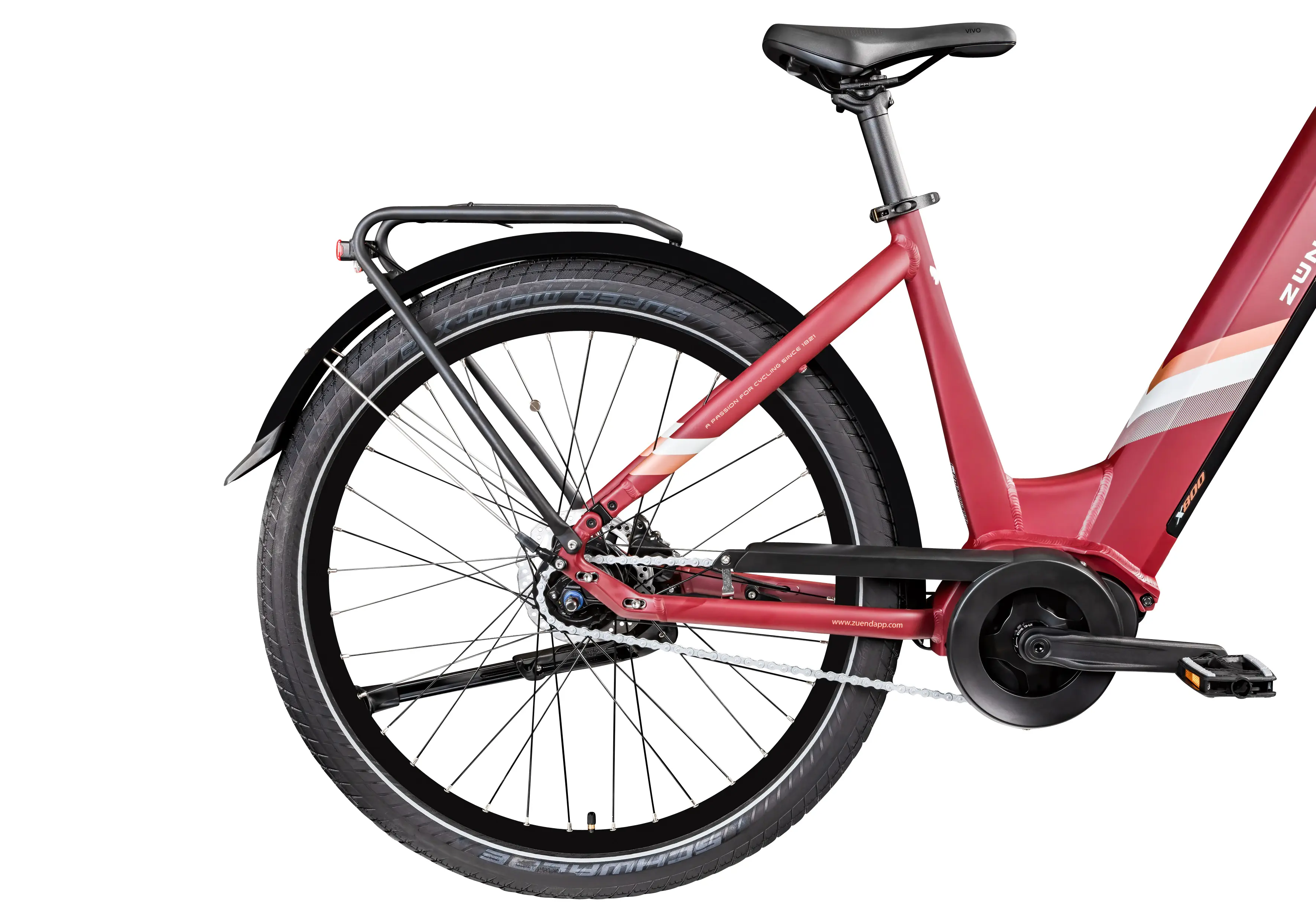 Zündapp E-Bike City X800 27,5 Zoll 7-Gang 550 Wh weinrot
