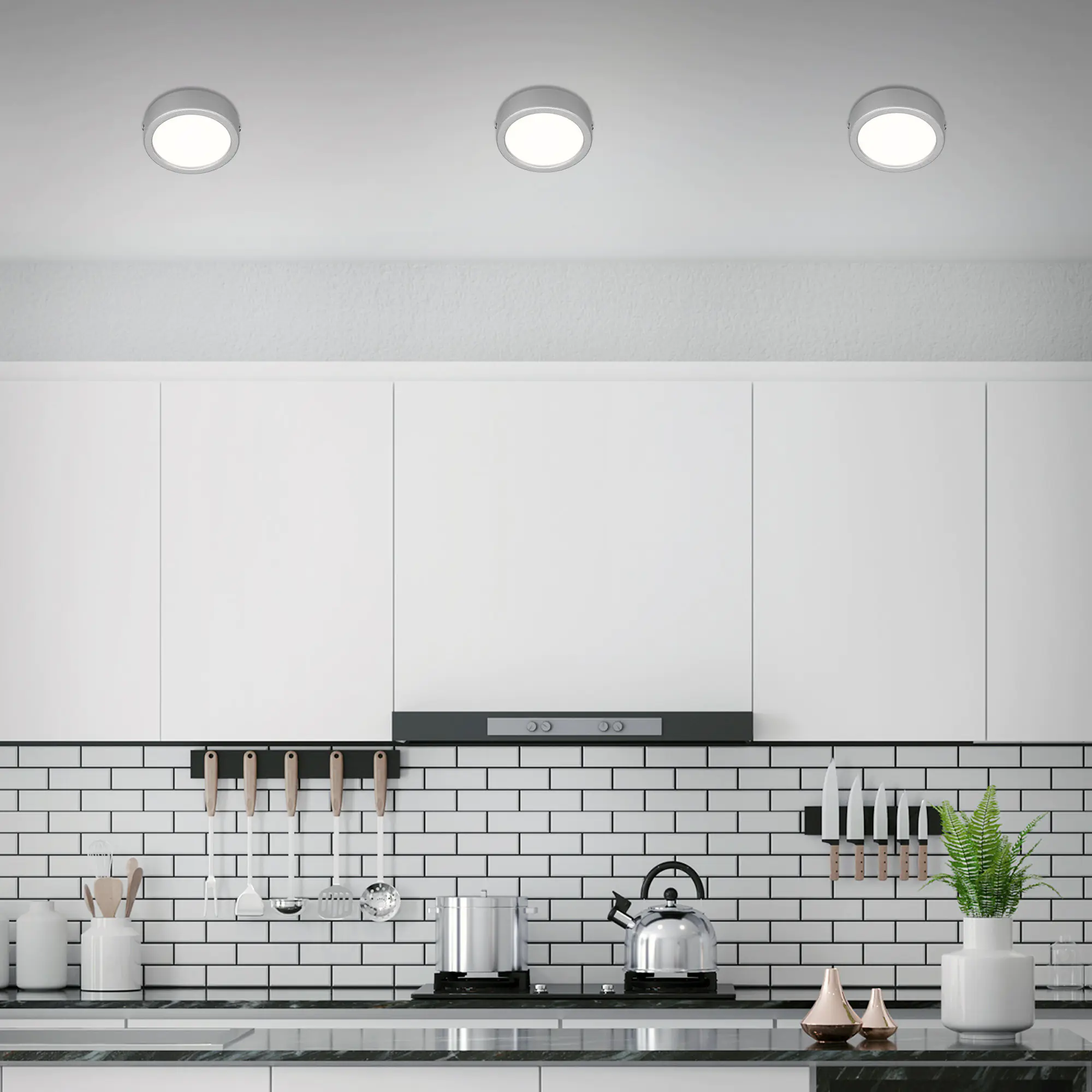 Di-Ka LED Aufbauleuchte Fire Ø 12 cm 7W, neutralweiß