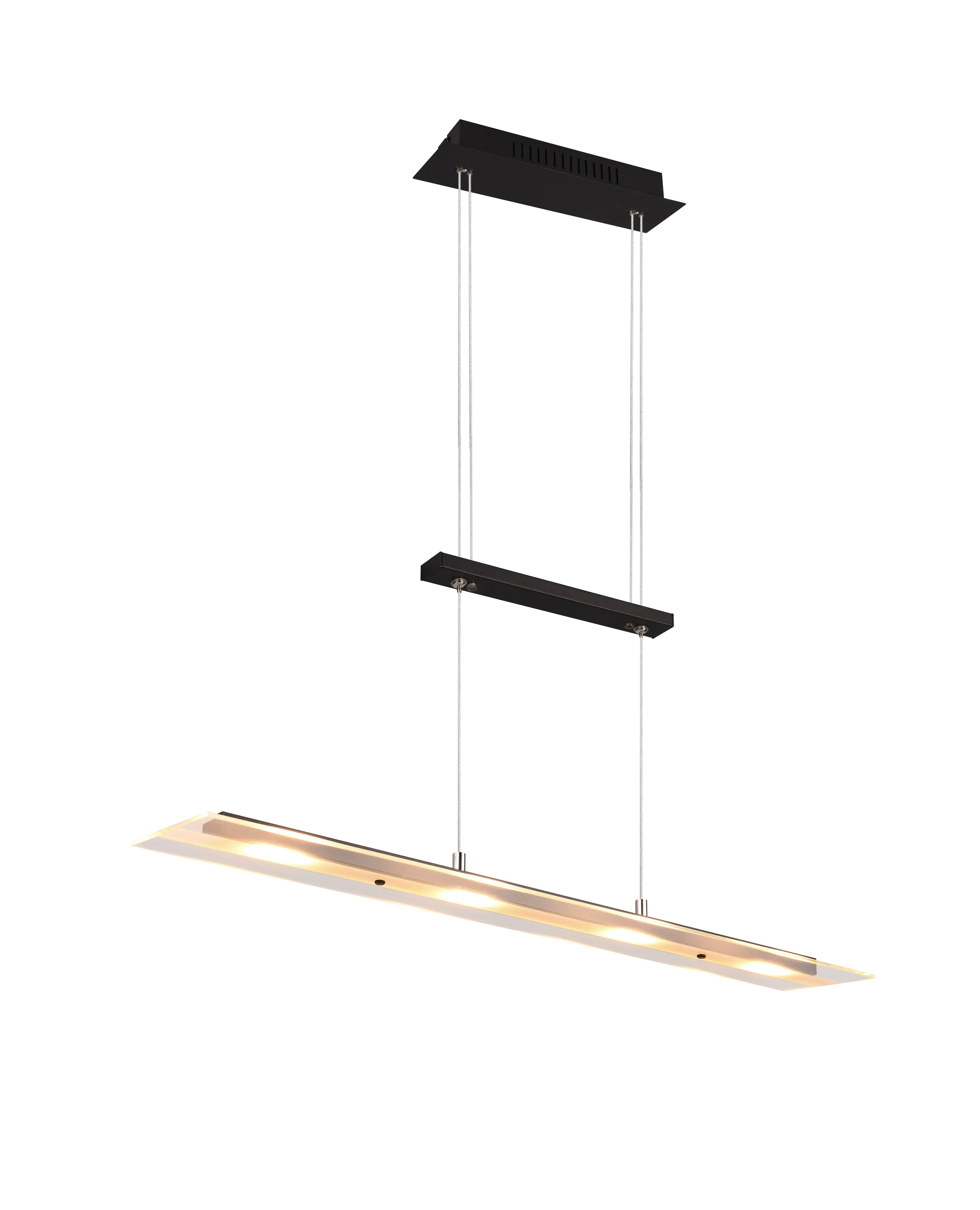 Trio Leuchten LED Pendelleuchte Milos 4x5W schwarz, Metall
