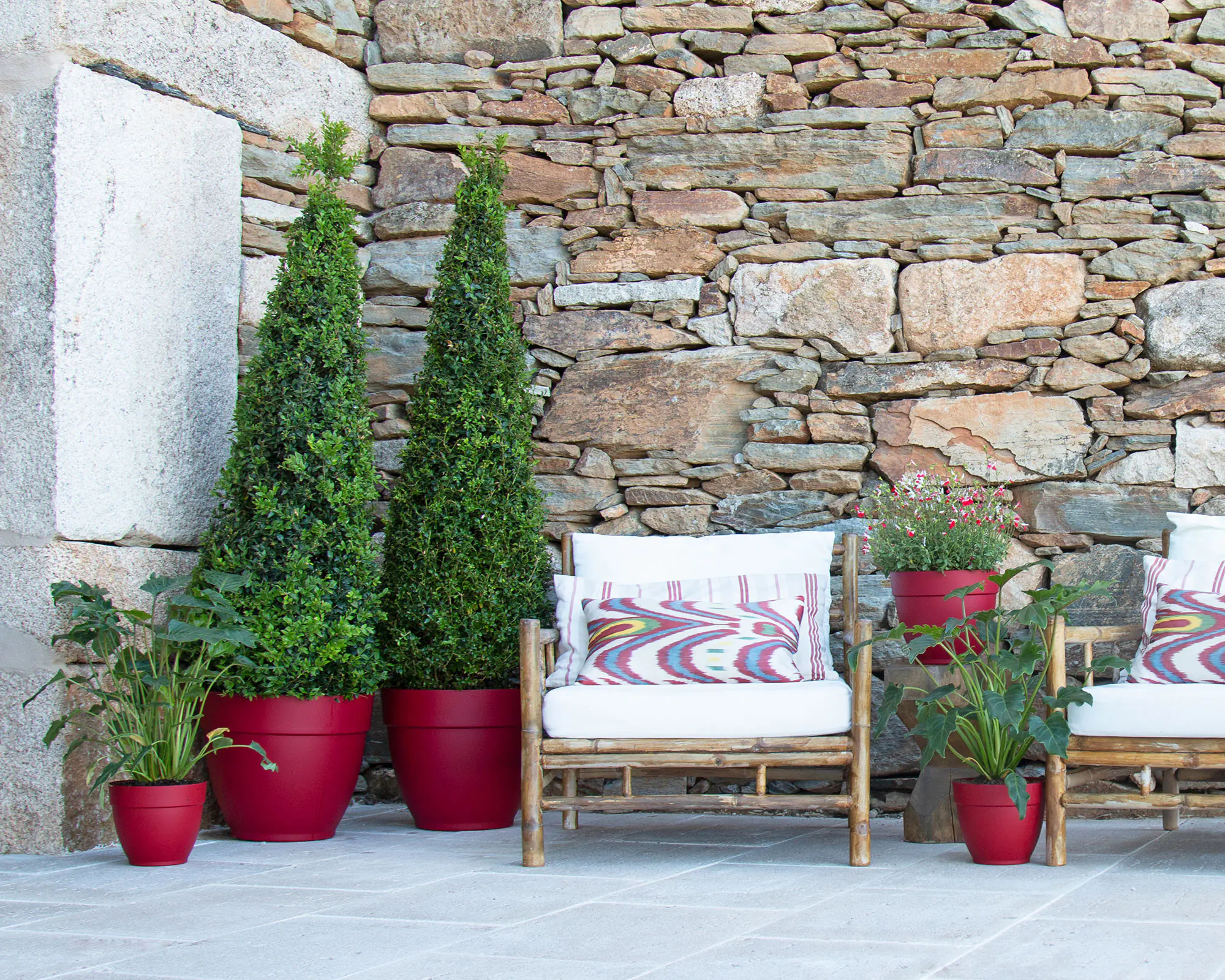 Artevasi Pflanztopf Capri Campana Kunststoff terrakotta matt Ø 35 x 29 cm