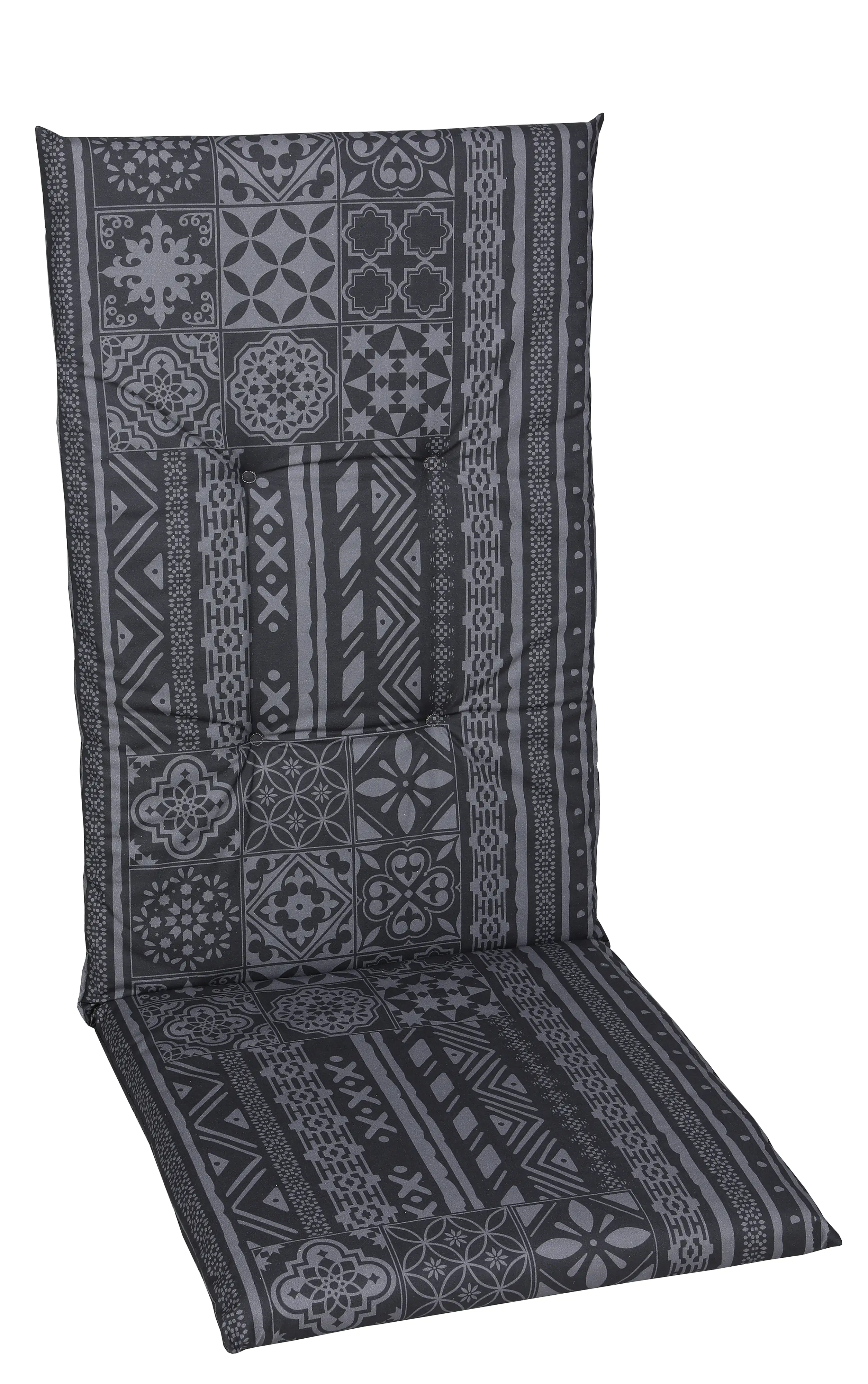 GO-DE Mittellehner-Auflage 108 cm x 48 cm x 5 cm, grau, anthrazit
