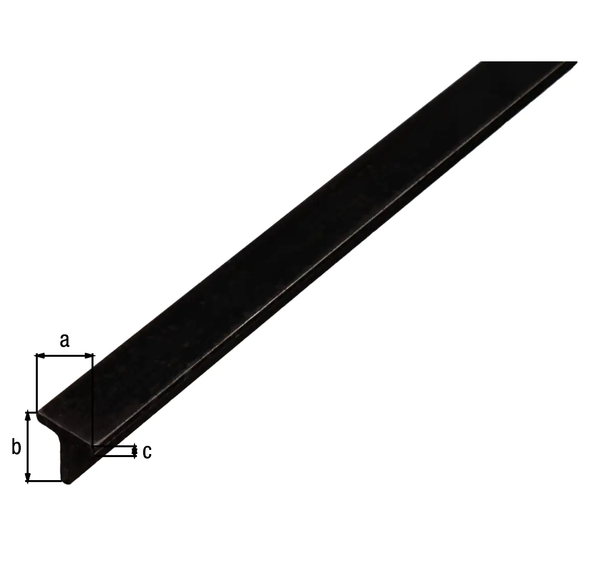 Alberts T-Profil Stahl 20 x 20 mm x 1 m