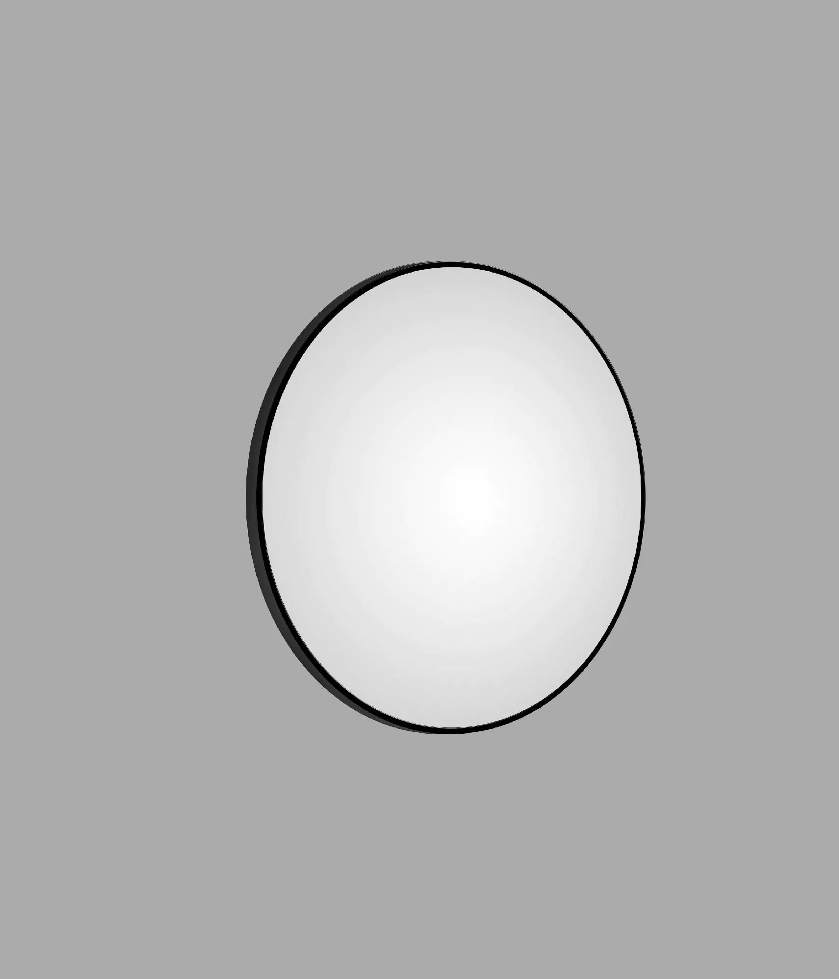 DSK Design Spiegel Silver Globo Ø100 cm, schwarz