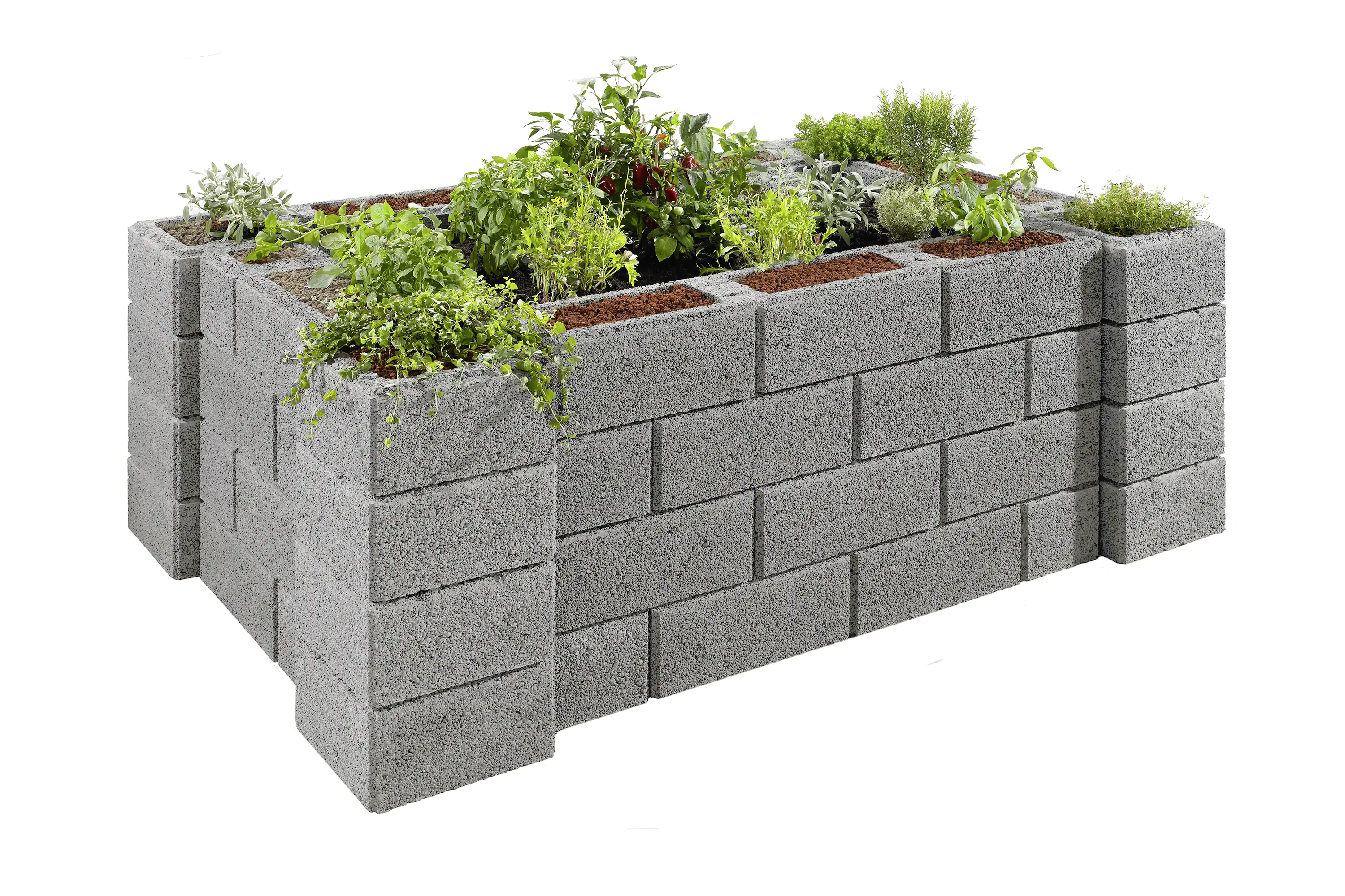 Kann Hochbeet-Set 4 Garten 230 x 150 x 85 cm grau