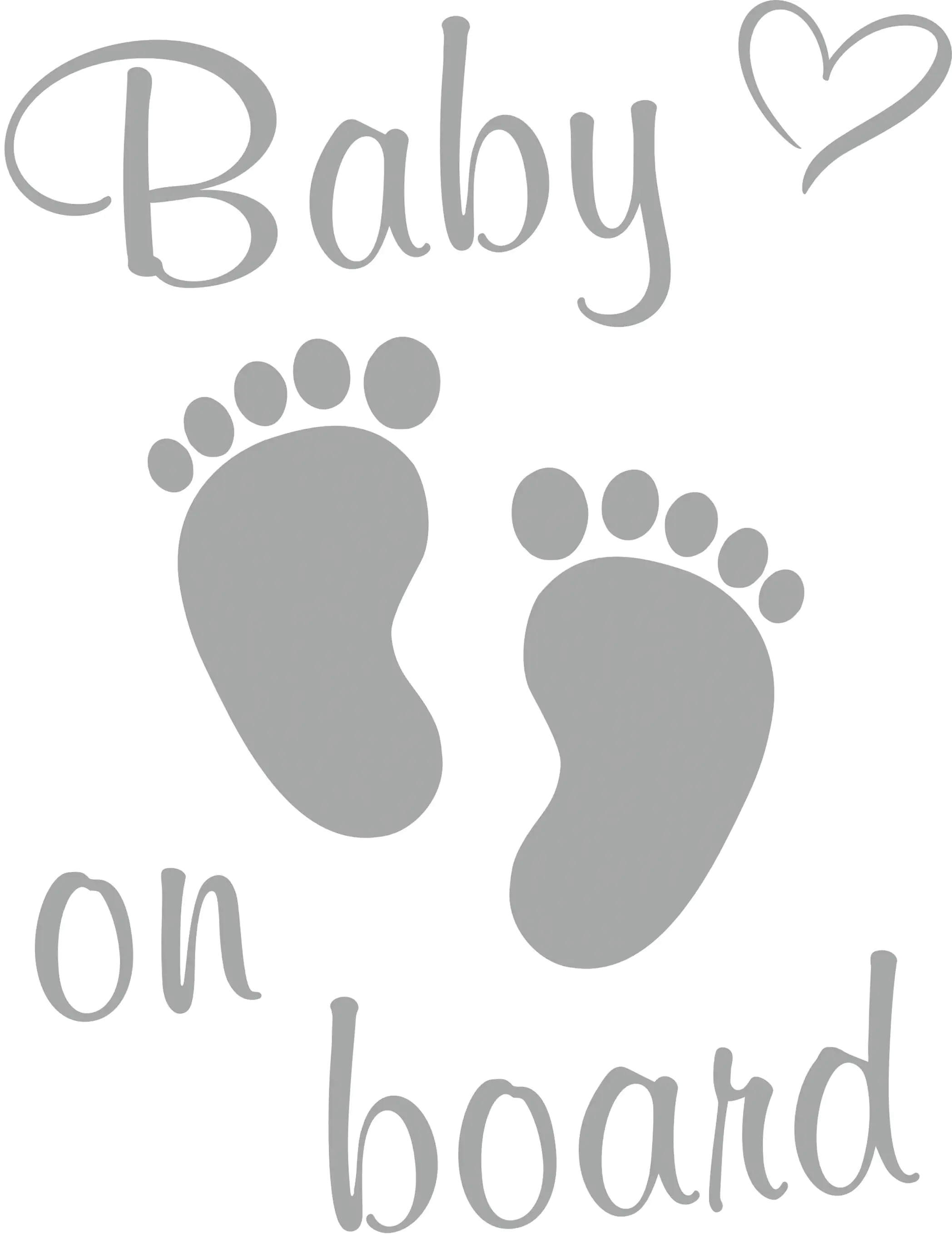 Hermann Schütz Aufkleber Fußabdrücke Baby on board