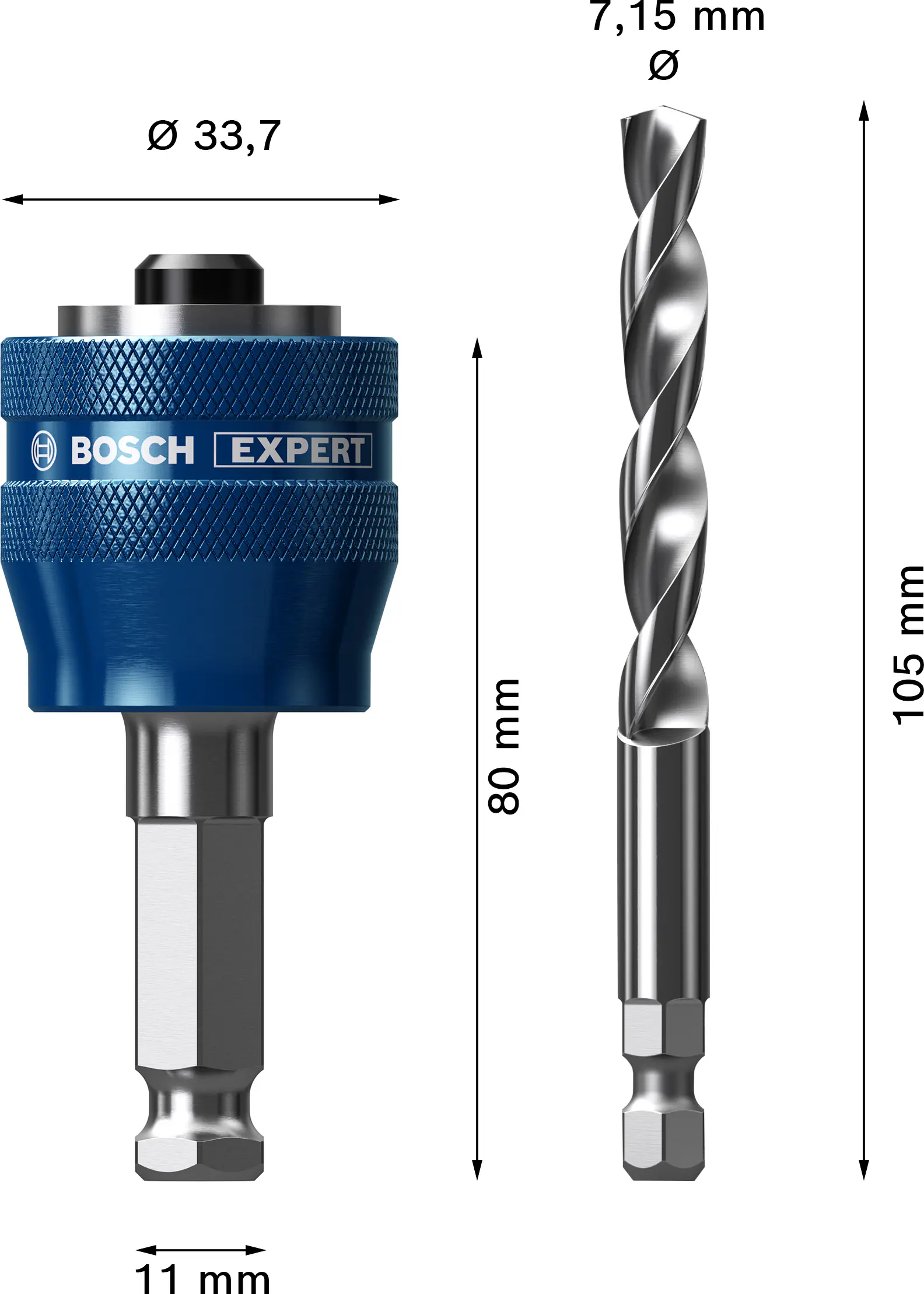 Bosch Expert Power Change Plus Aufsteckhalter für das Lochsägensystem