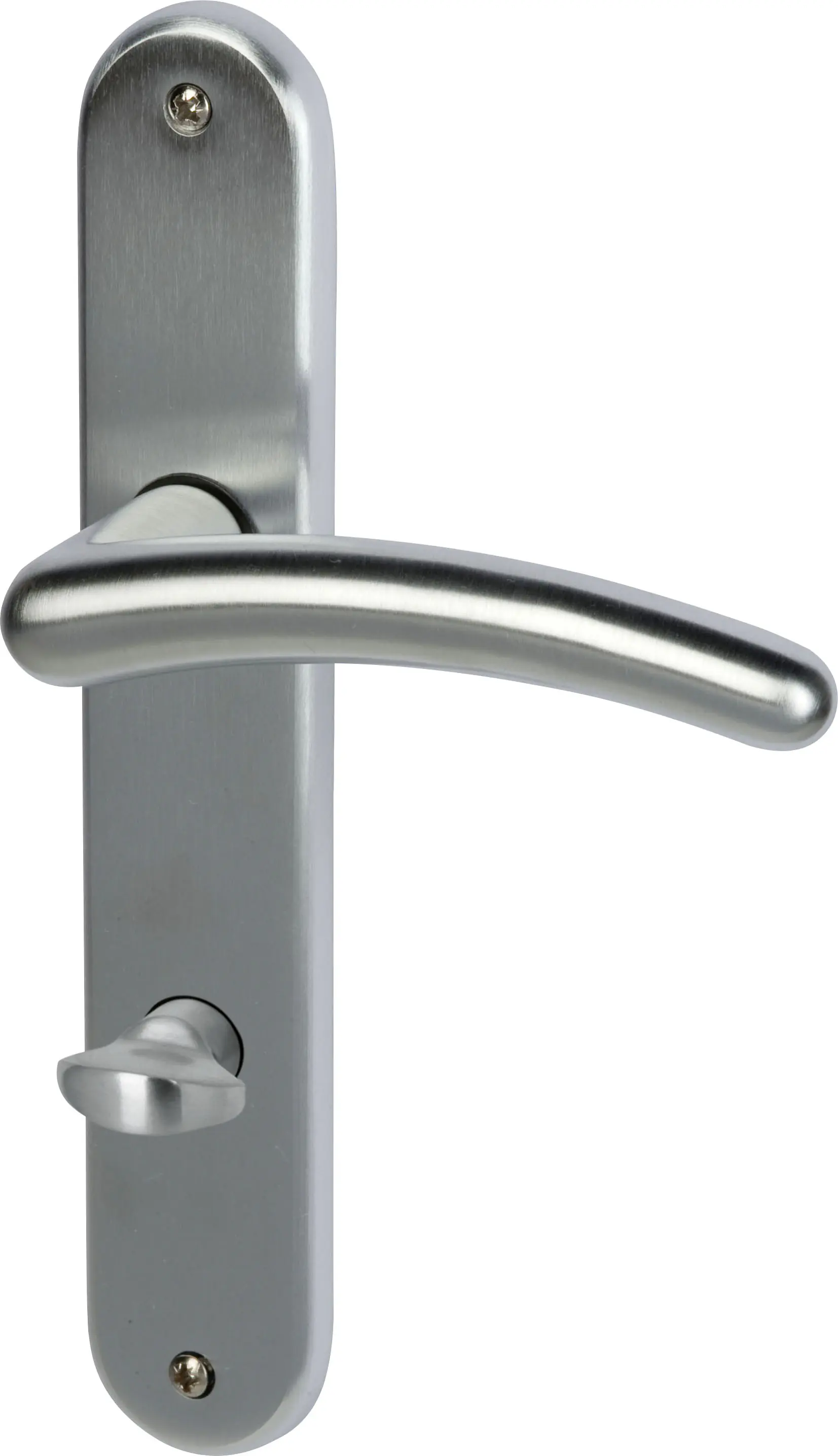Südmetall WC-Türgriff-Garnitur Langschild Franziska Messing satiniert chrom 225 x 40 mm