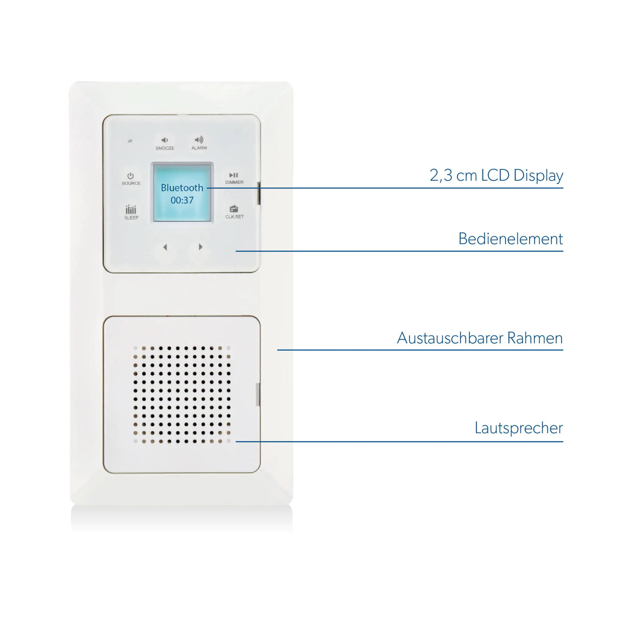 Bluetooth Unterputz Einbauradio ultraweiß