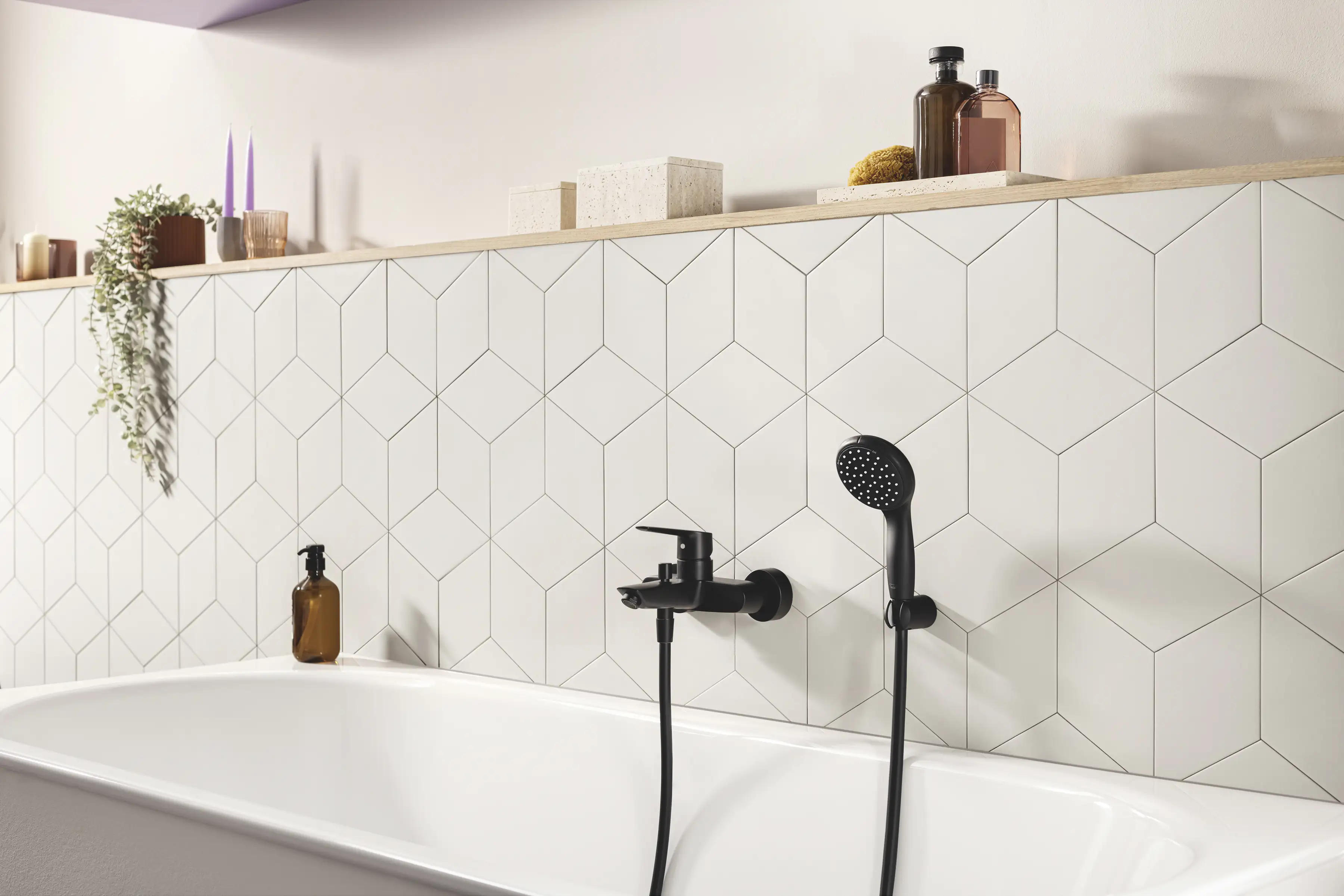 Grohe Quickfix Badewannenarmatur Start schwarz matt