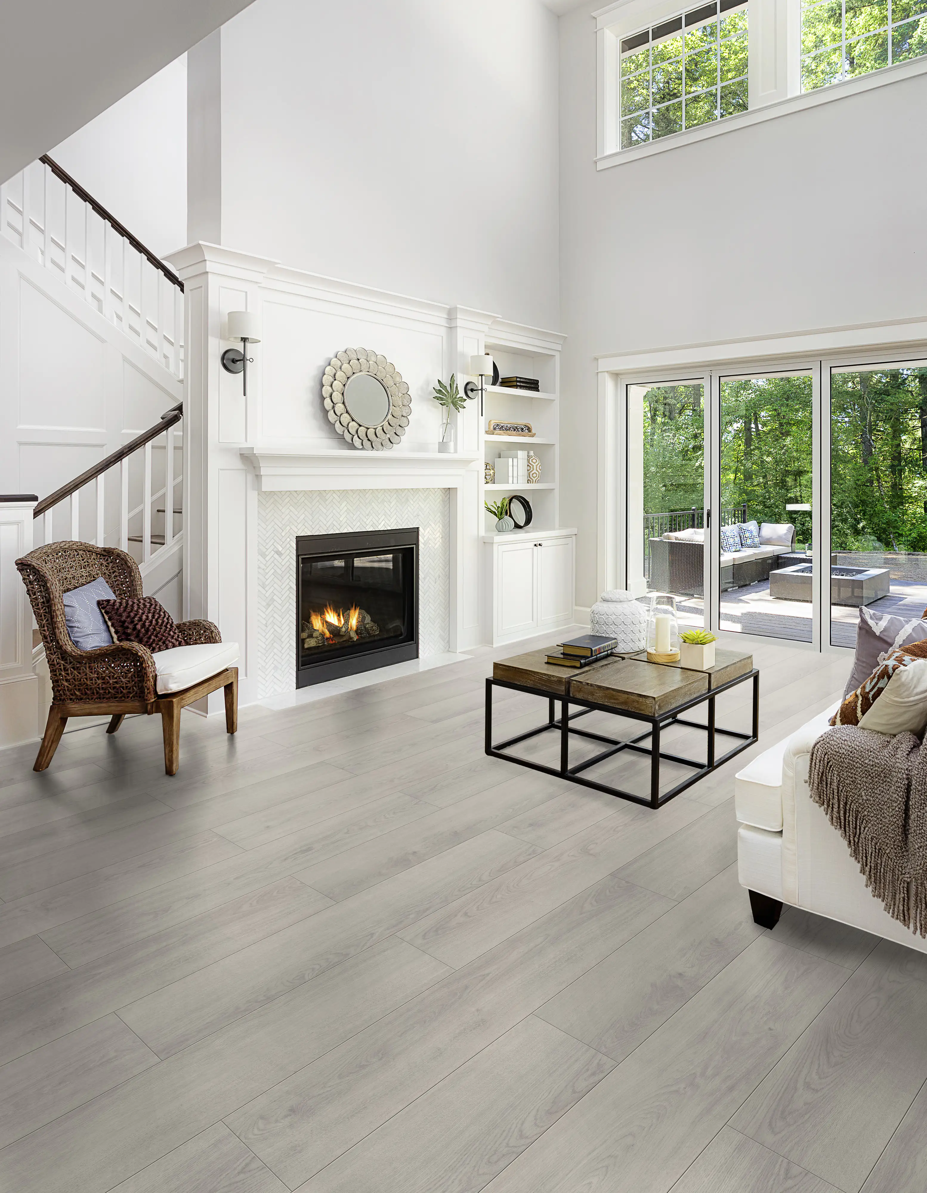 Classen Laminat 128,6 x 19,4 cm 7 mm Eiche hell grau