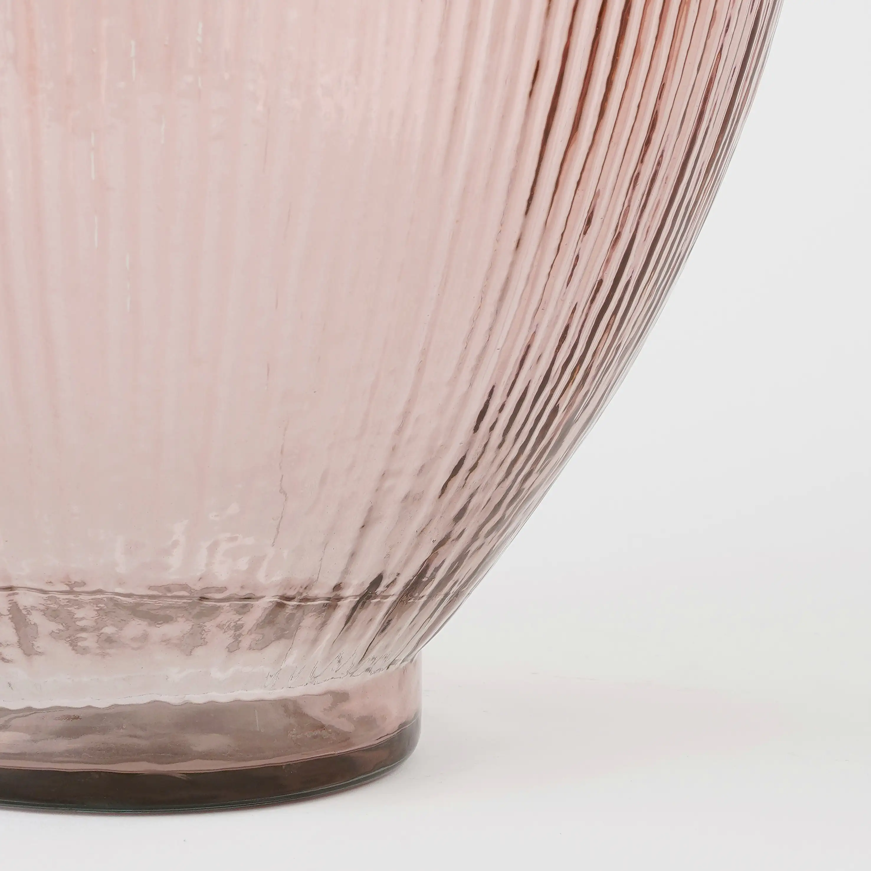 Mica Flaschenvase Firenza hellrosa Recyeltes Glas Ø 29 x 59 cm