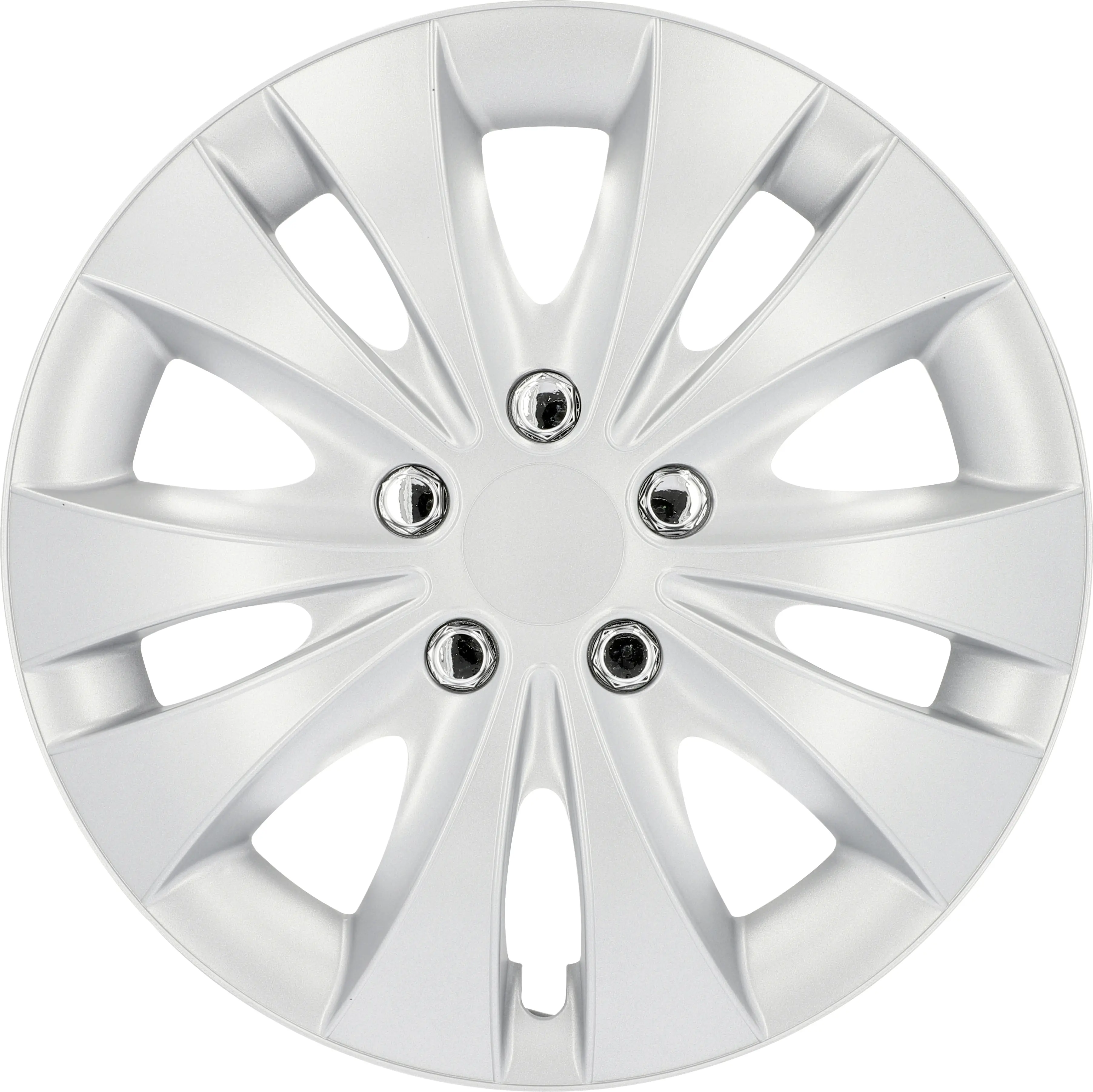 Cartrend Radzierblenden Storm 38 cm  (15 Zoll) silber 4 Stück