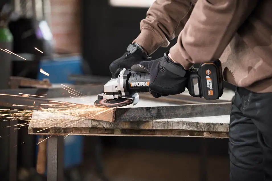 Worx Akku-Winkelschleifer WX812 20 V 4,0 Ah 125 mm bürstenloser Motor