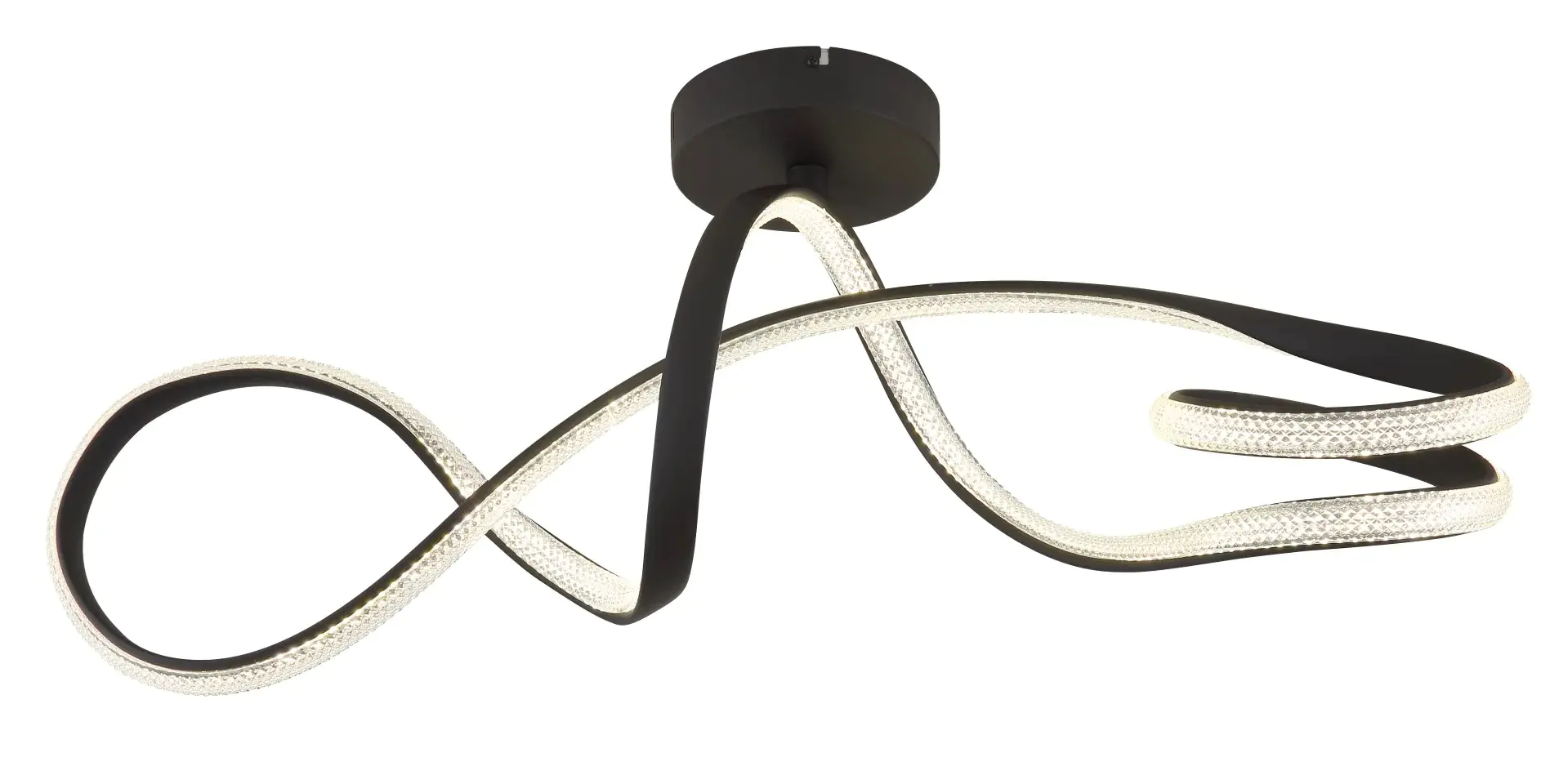 Globo LED Deckenleuchte Swirl schwarz