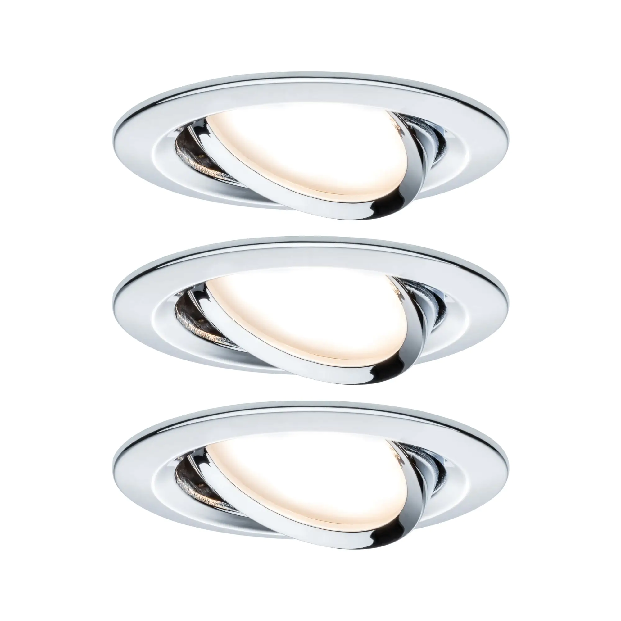 Paulmann LED Einbauleuchte Nova 3er Set chrom Ø 8,4 cm dimmbar GU10