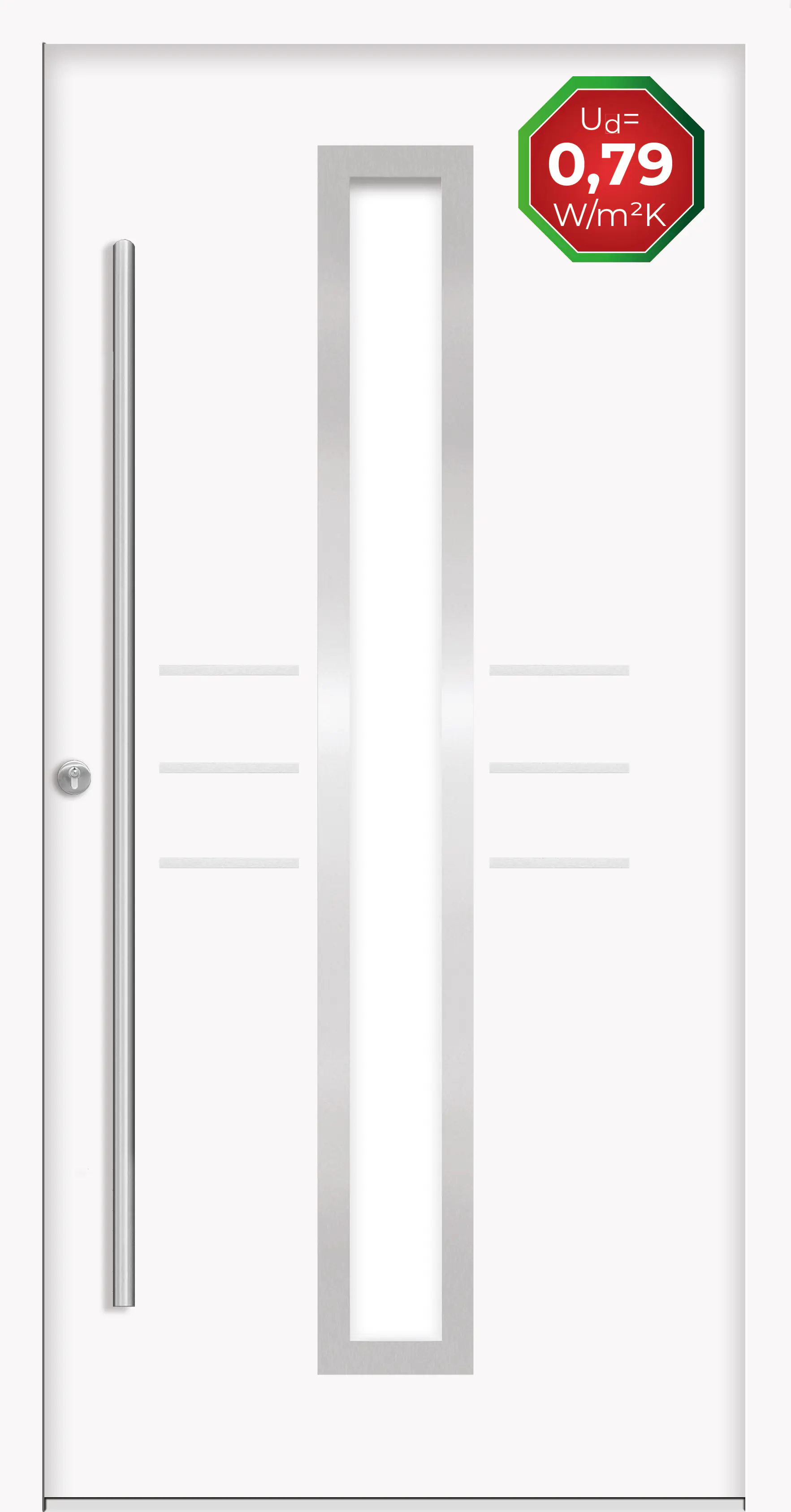 Splendoor Haustür Passivedoor Premium B07 Weiß DIN Links 110 x 210 cm