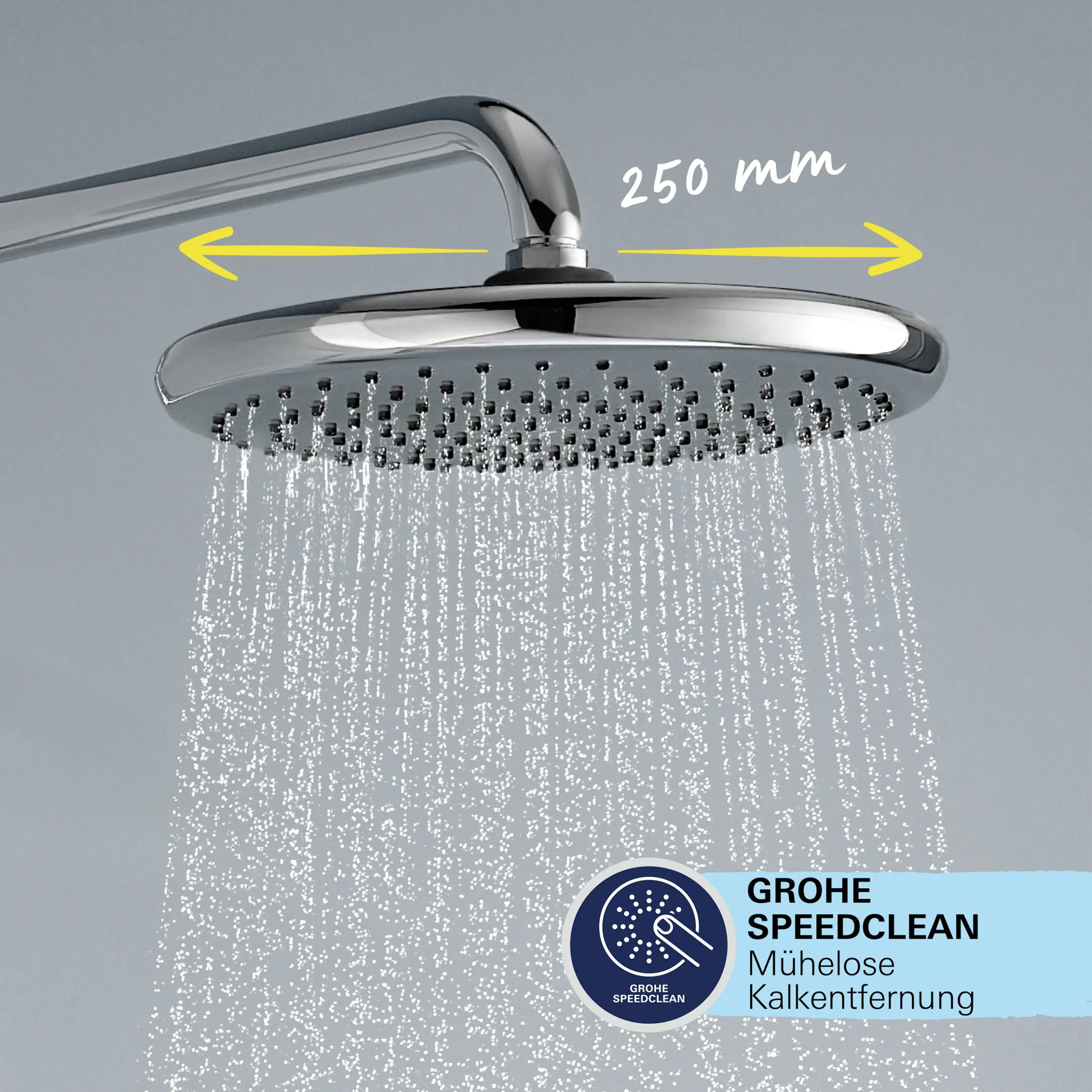 Grohe Duschsystem inkl. Umsteller Vitalio Start System 250 Flex chrom
