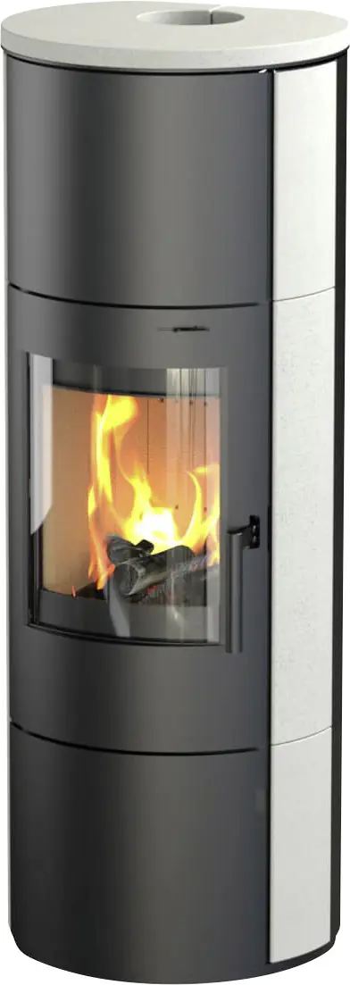 Thermia Kaminofen Cumulus Omega XL Limestone Stahl schwarz 7 kW
