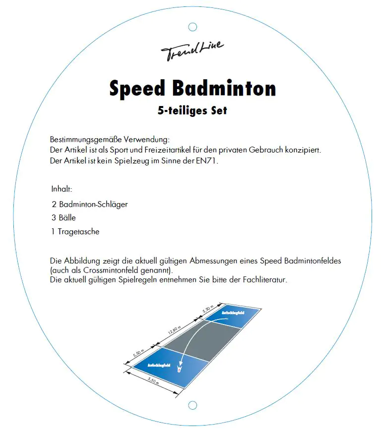 TrendLine Speed Badminton-Set 5-teilig