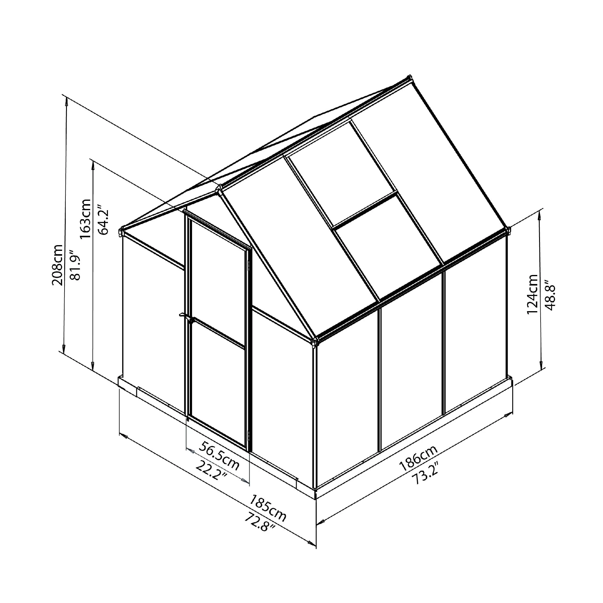 TrendLine Gewächshaus Mythos I 6x6 186 x 185 x 209 cm