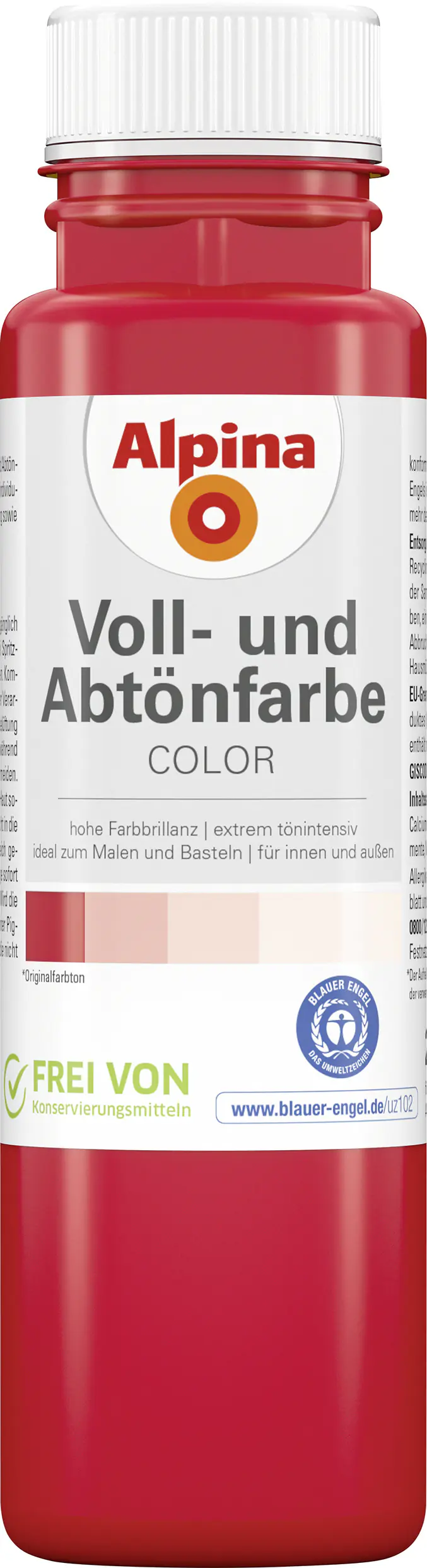 Alpina Color Abtönfarbe fire red seidenmatt 250 ml 