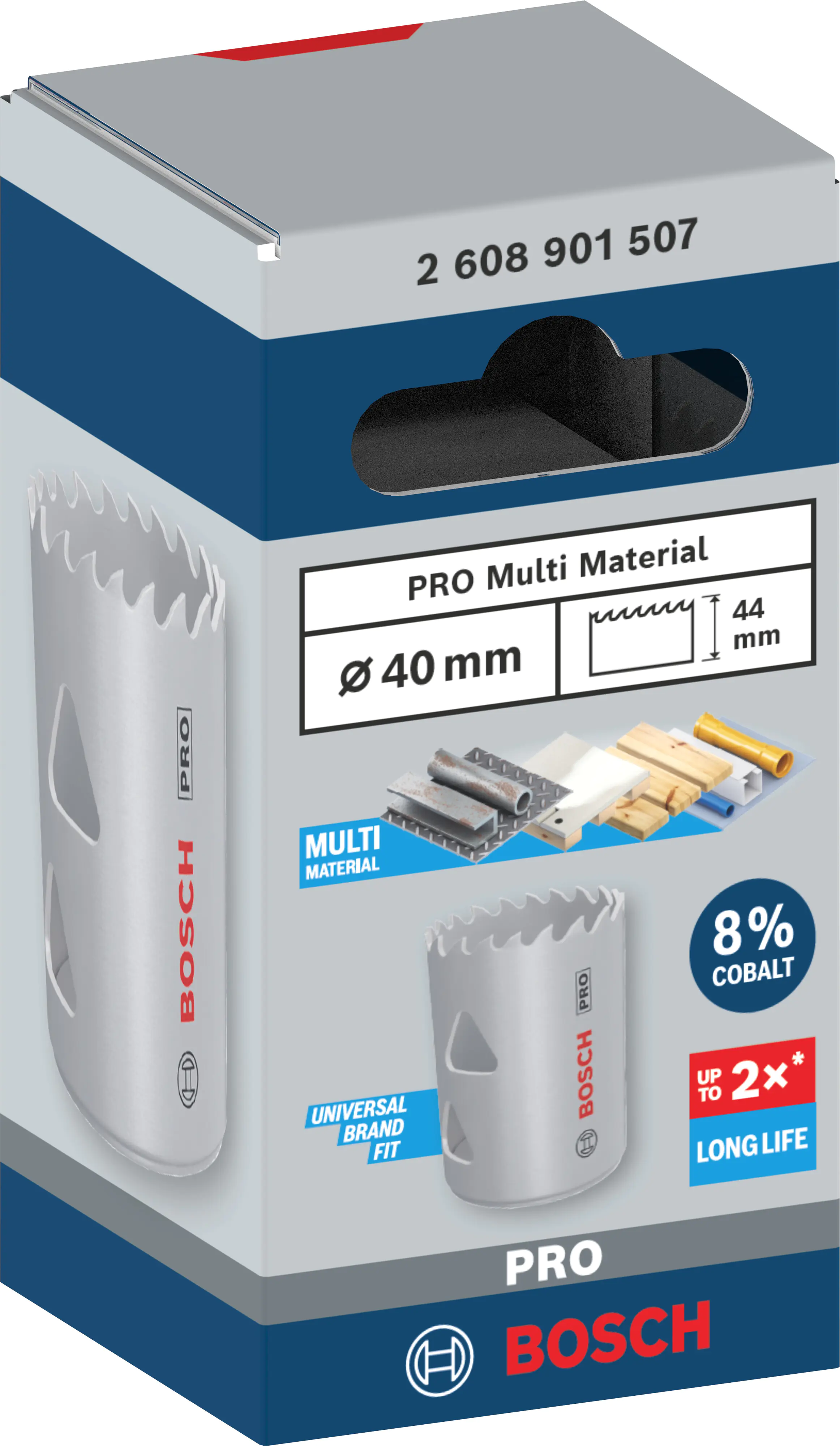 Bosch PRO Multi Material Lochsäge 40 mm mit Gewinde