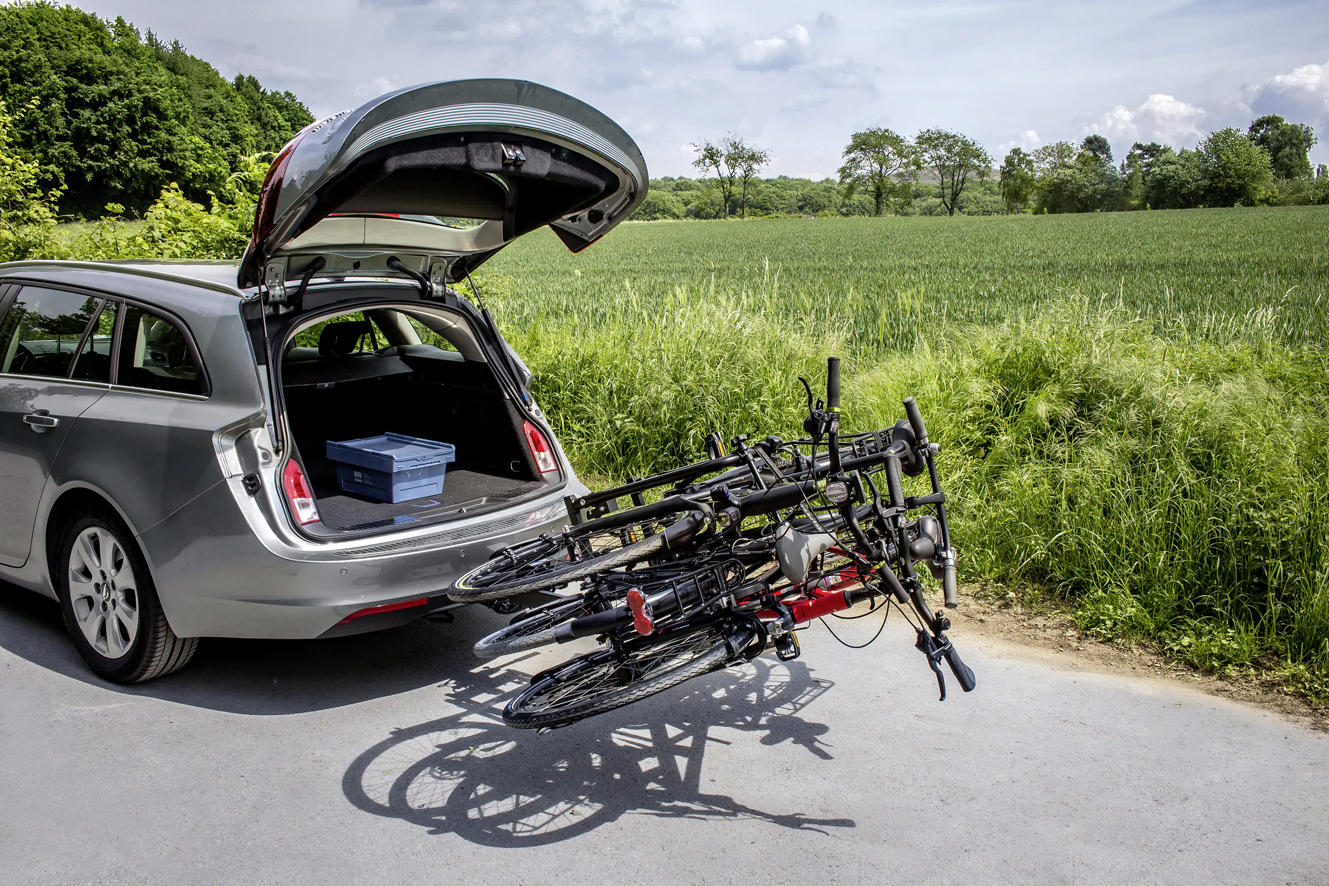 EUFAB Fahrradheckträger Amber III für 3 Fahrräder abklappbar