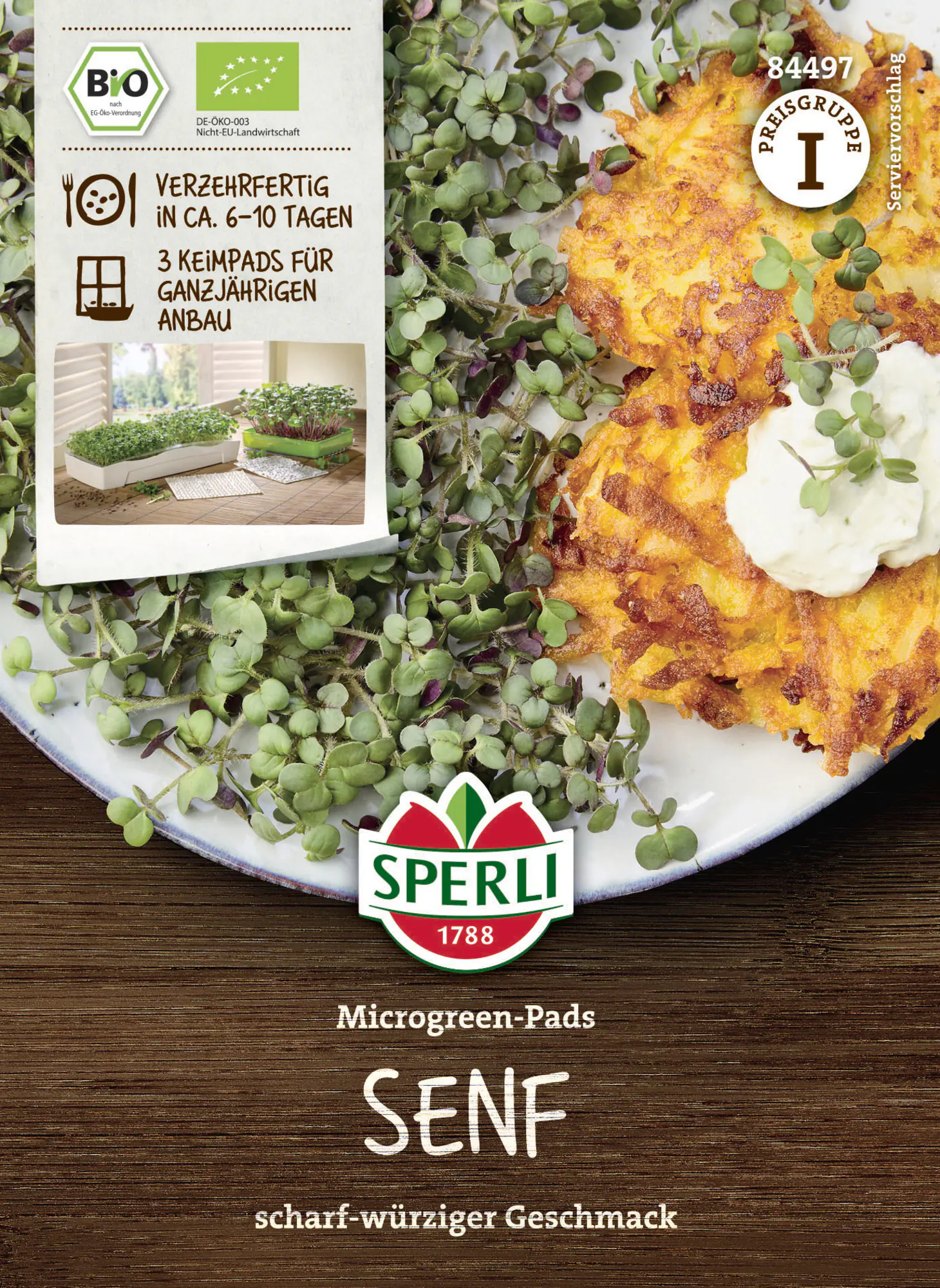 Sperli Keimsprossen BIO Senfsamen 3 Pads