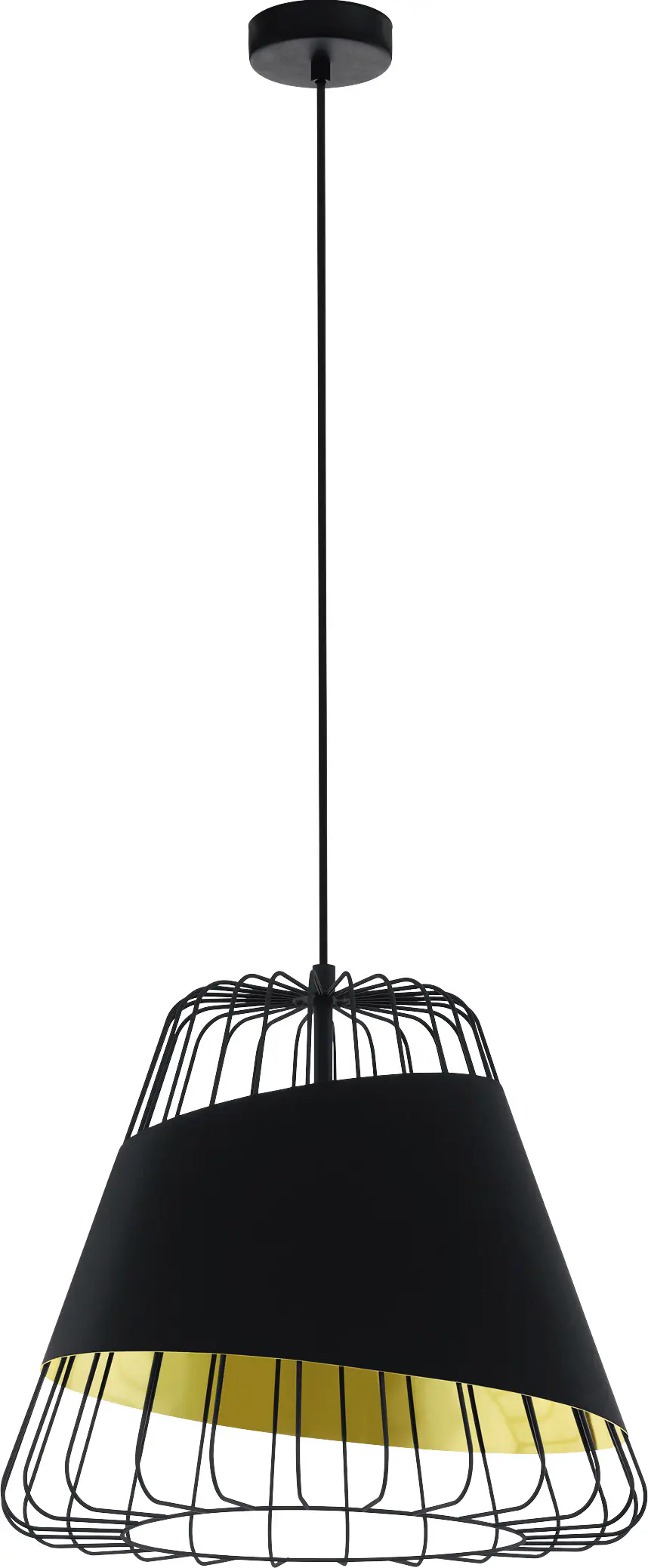 Eglo Pendelleuchte Austell schwarz-gold Ø 43 cm E27, max. 60 W