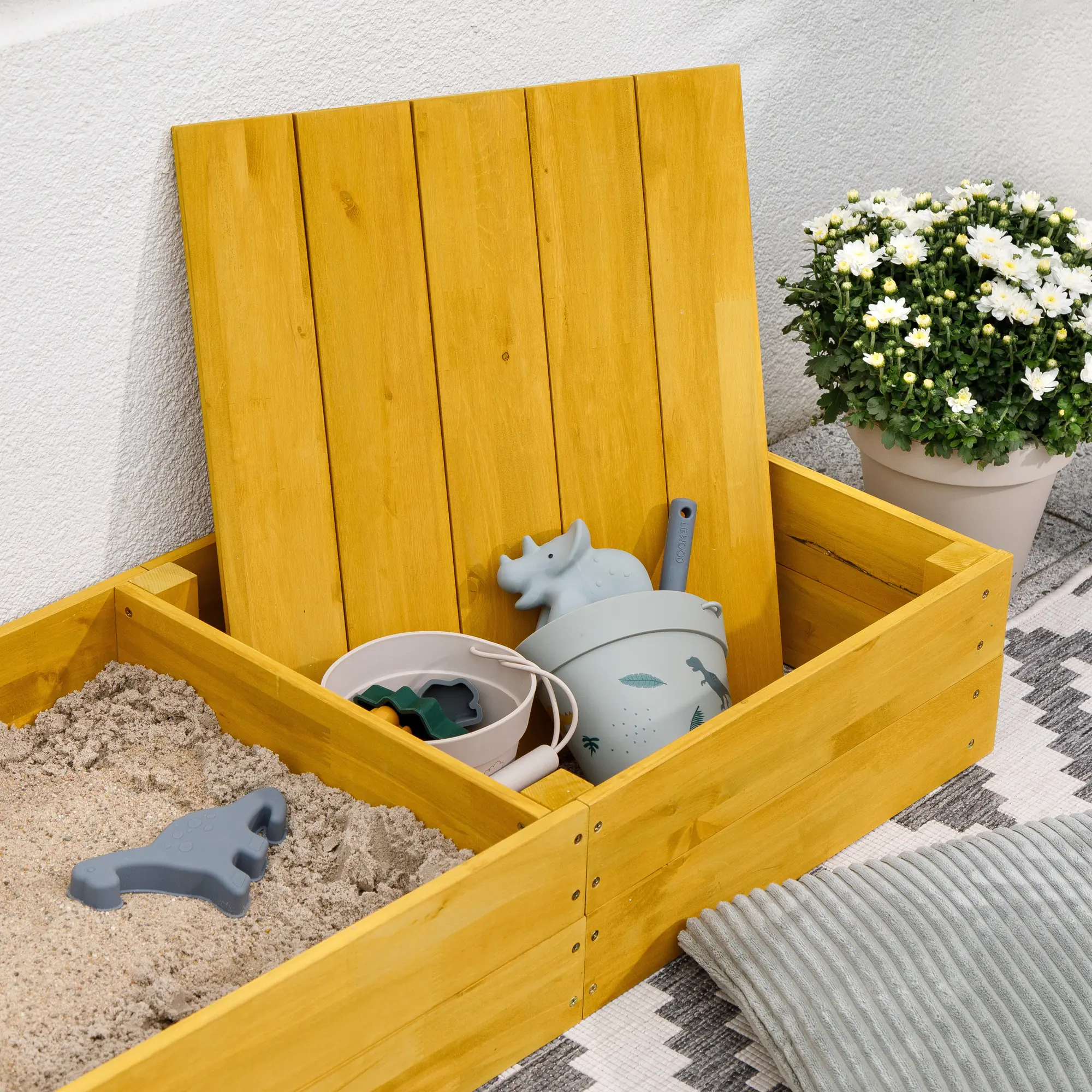 Muddy Buddy Sandkasten Flexy Style 150 x 90 x 20 cm / 2x (150 x 45 x 20) cm
