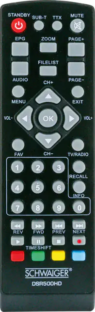 Schwaiger Satelliten-Receiver DSR500HD Full HD (DVB-S2) Free to Air