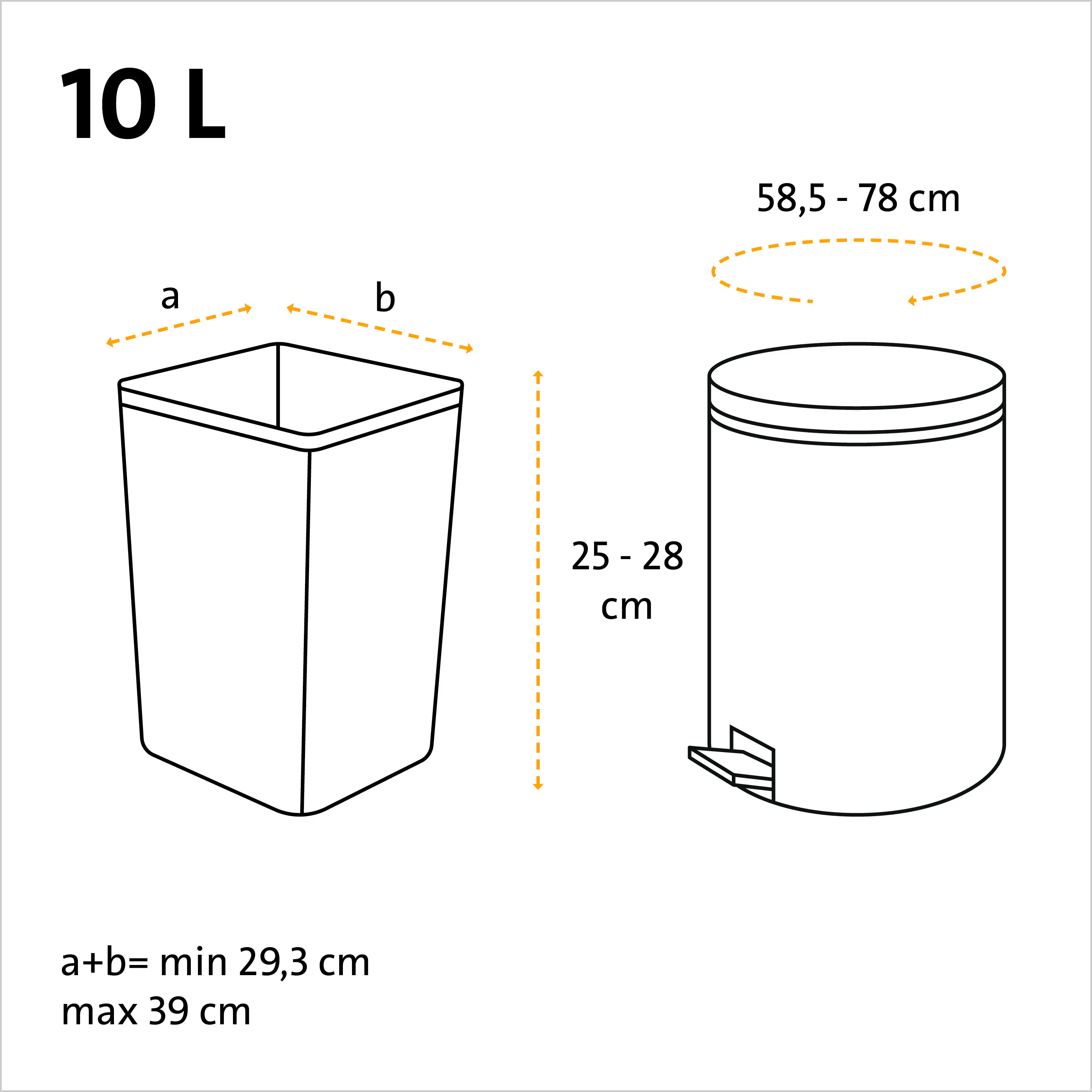 Swirl® Fixierband-Müllbeutel 10 L Reißfest & Dicht