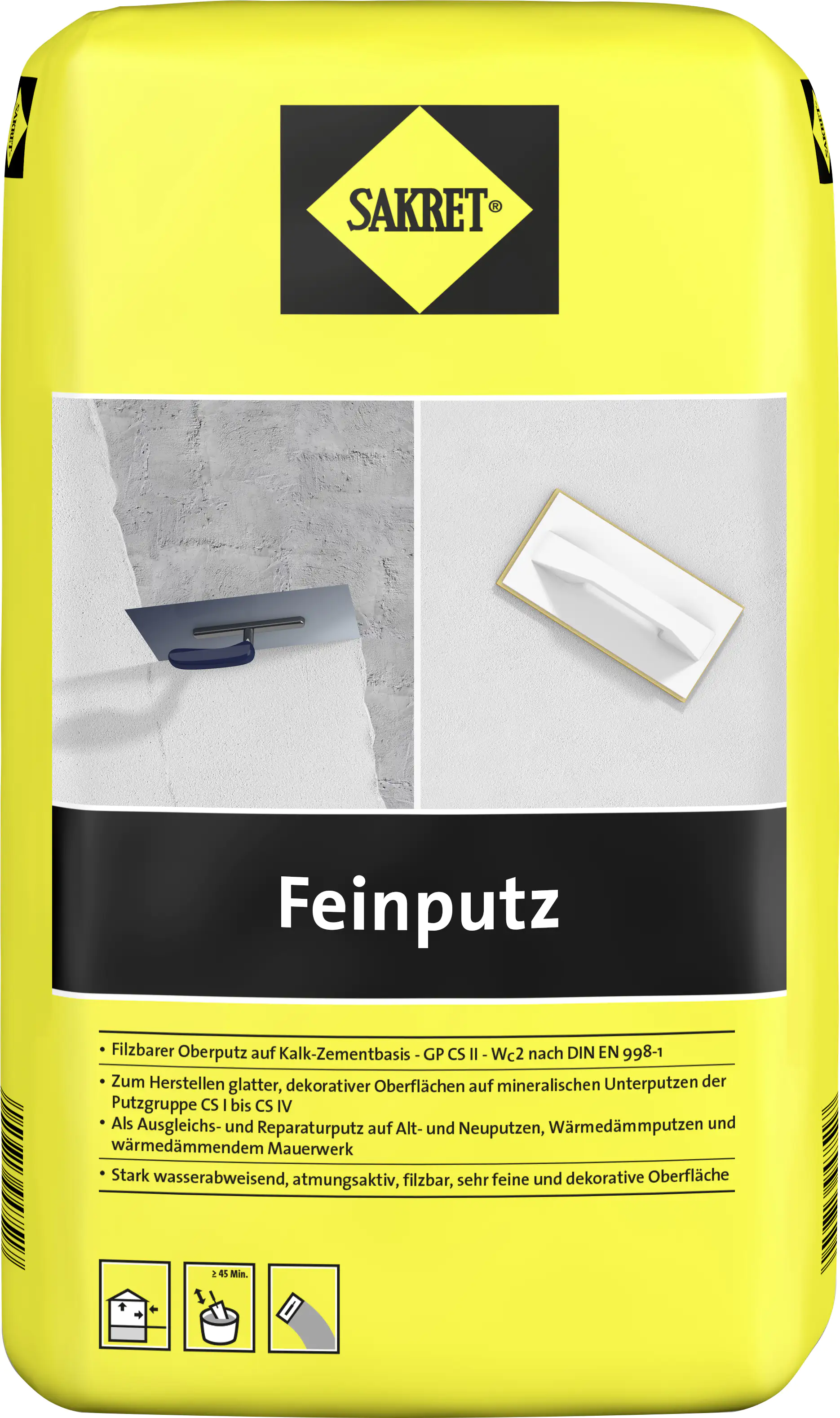 SAKRET Feinputz 25 kg Sack Naturweiß