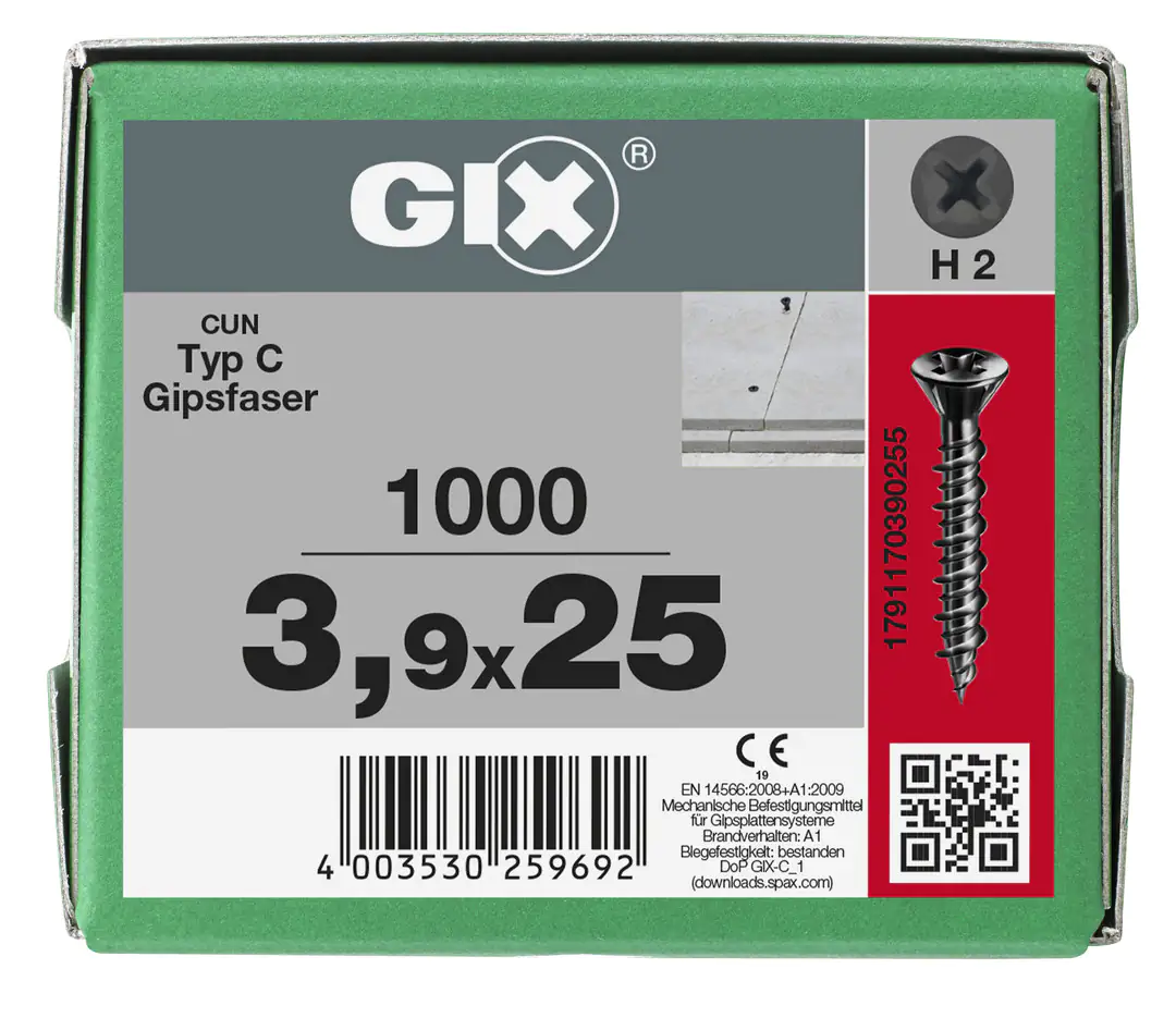 Spax Trockenbauschrauben 3.9 x 25 mm PH 2 - 1000 Stk.