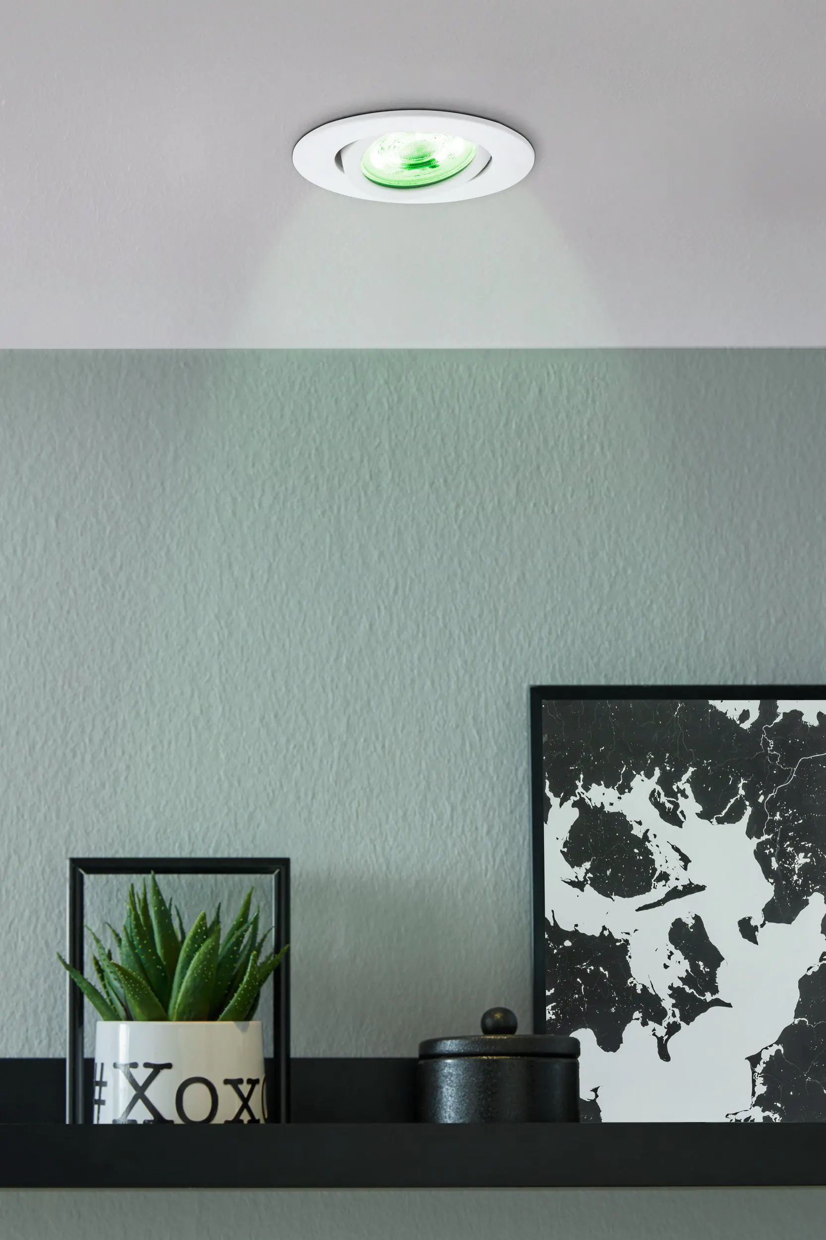 Eglo Connect Einbauleuchte Saliceto-Z weiß Ø 8,8 cm dimmbar, ww-kw, RGB