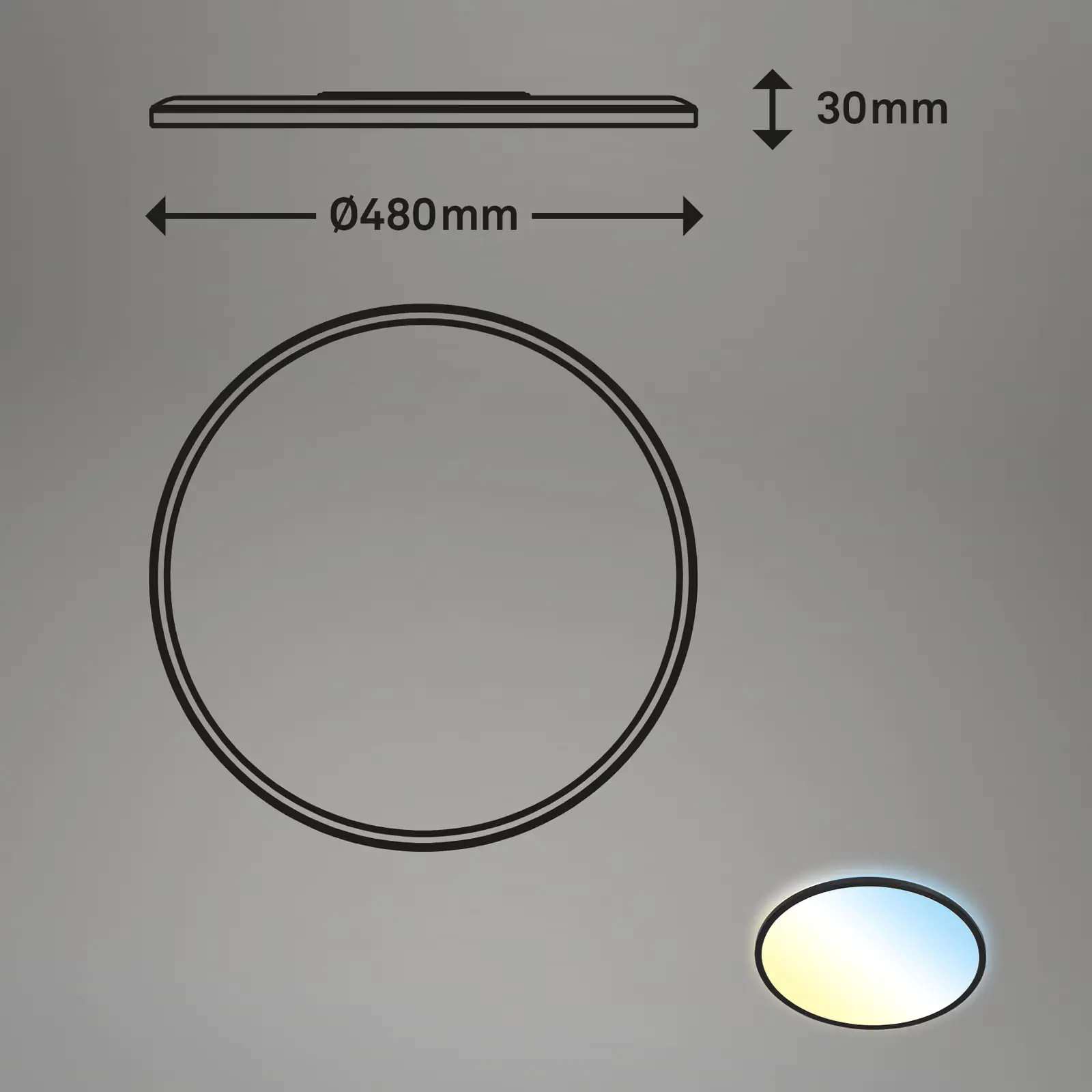 Briloner LED Panel Slim ultraflach CCT