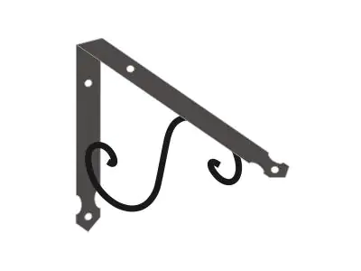 Dolle Konsole Ornament 280 x 200 mm, Stahl geschmiedet