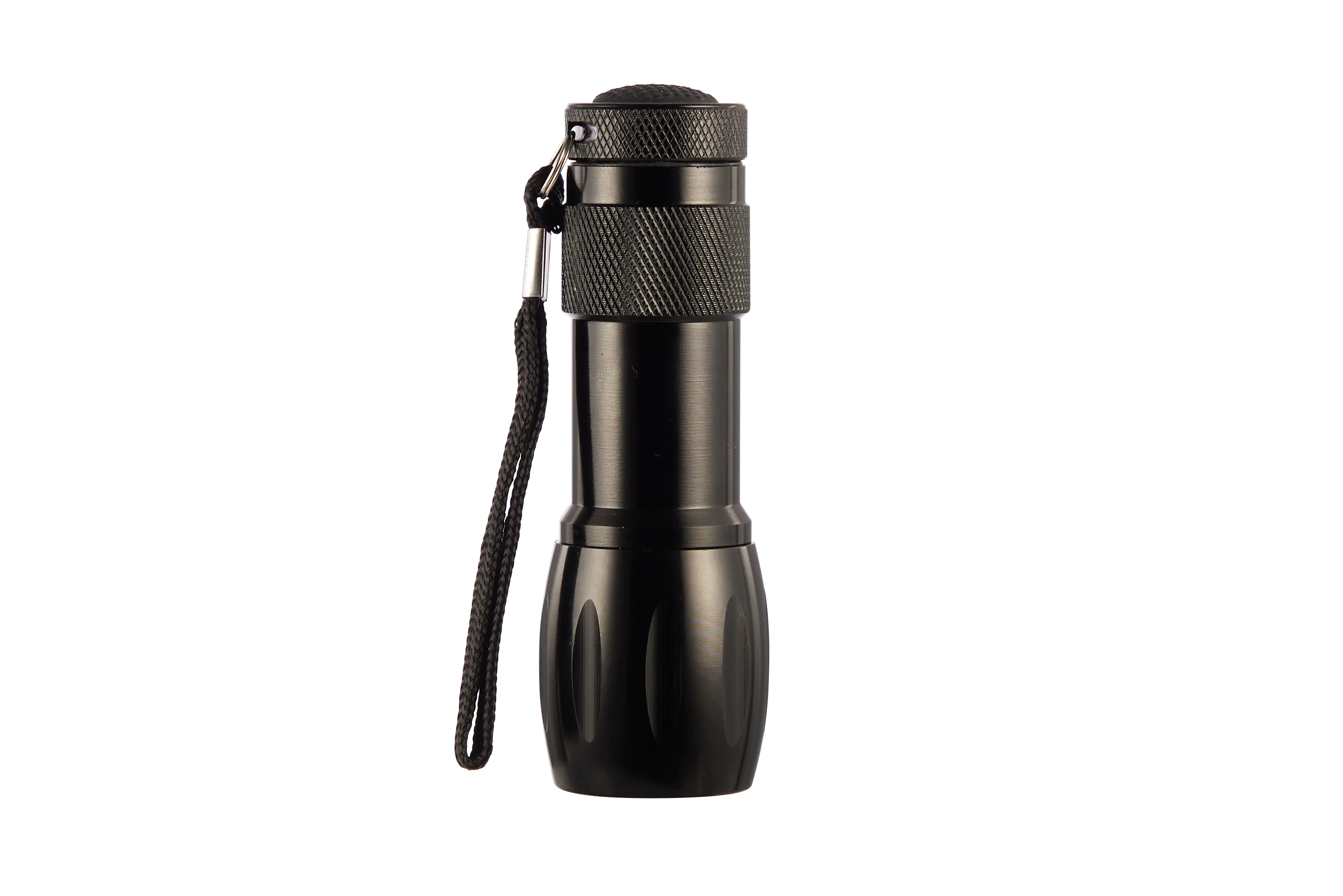 Trendline schwarze Taschenlampe mit 9 LED