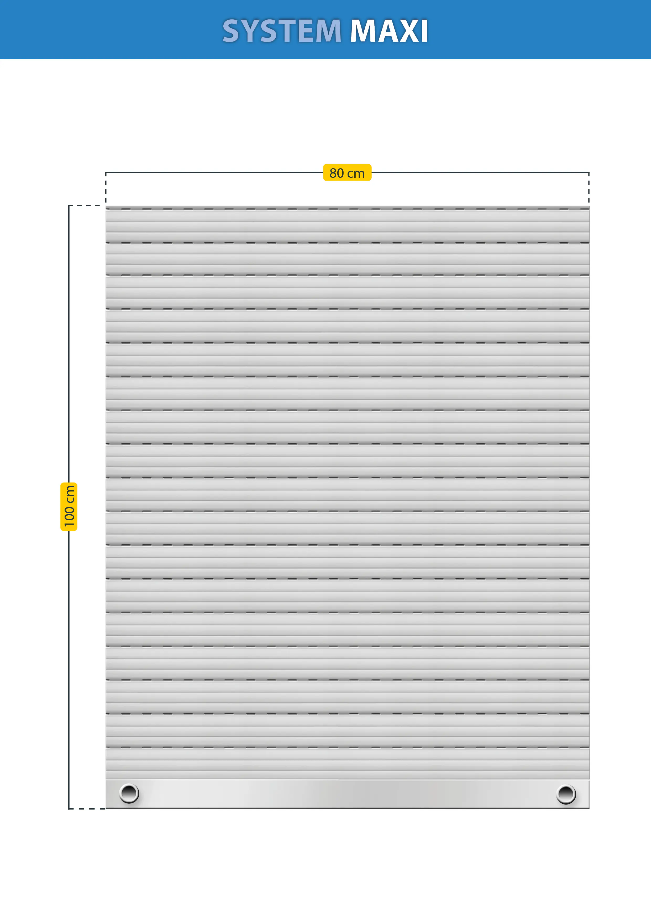 Schellenberg Rollladenpanzer komplett Set für System Maxi, 80 x 100 cm grau