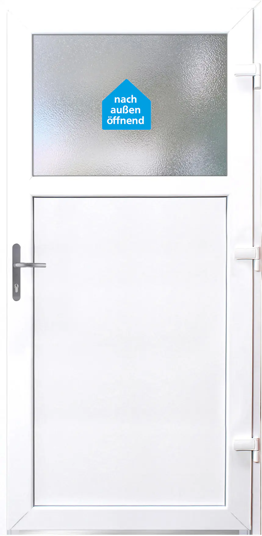Panto Nebeneinganstür Kunststoff Modell K504 98 x 198 cm DIN rechts weiß 