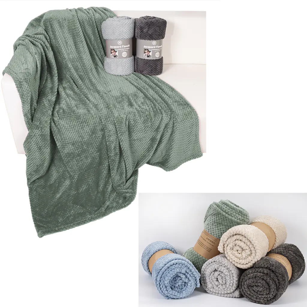 Fleecedecke Jacquard Flanell 150 x 200 cm 5-fach sortiert