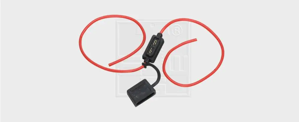 SWG Sicherungshalter für Flachstecksicherungen mit Kabel 2-25A rot 2,5 mm²