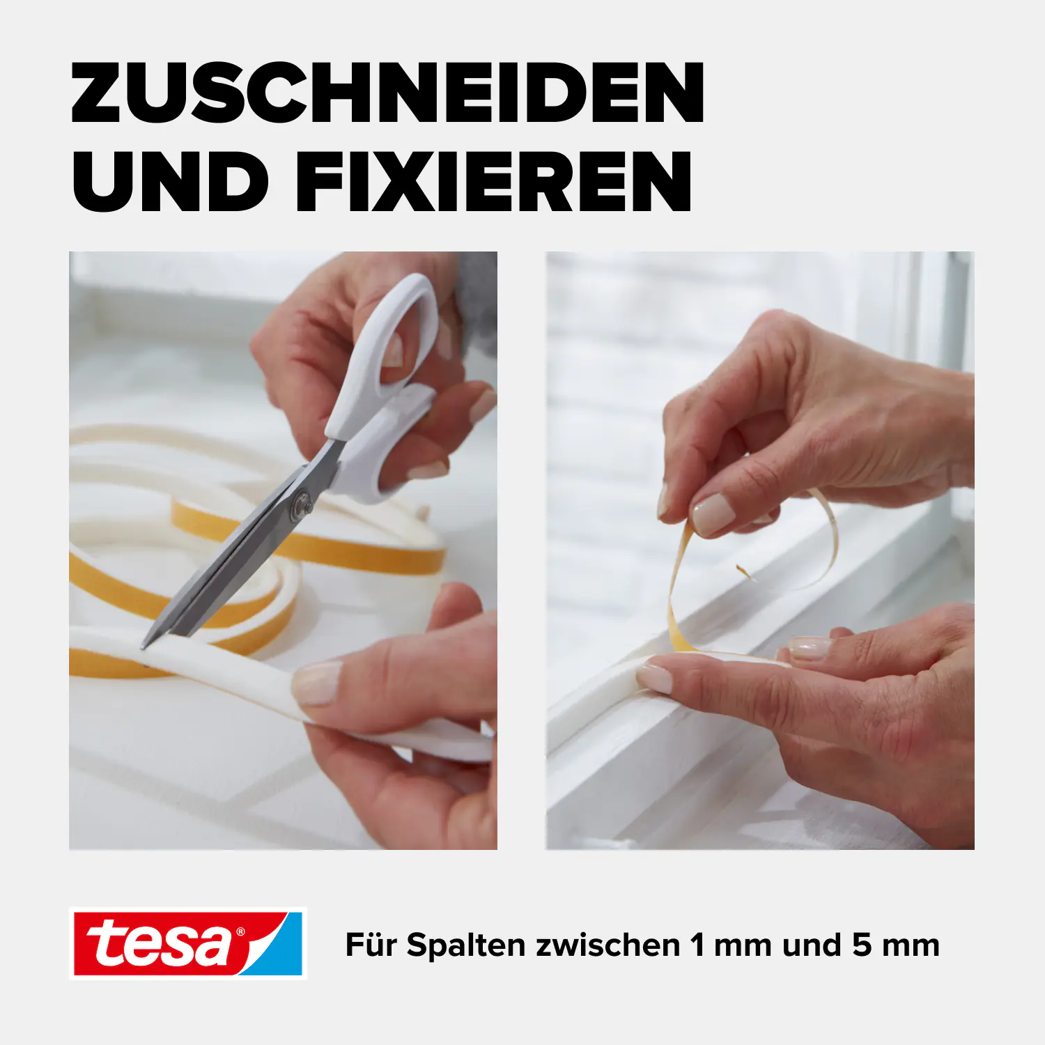 tesa Insulation Schaumstoff Fensterdichtung 6 m, weiß