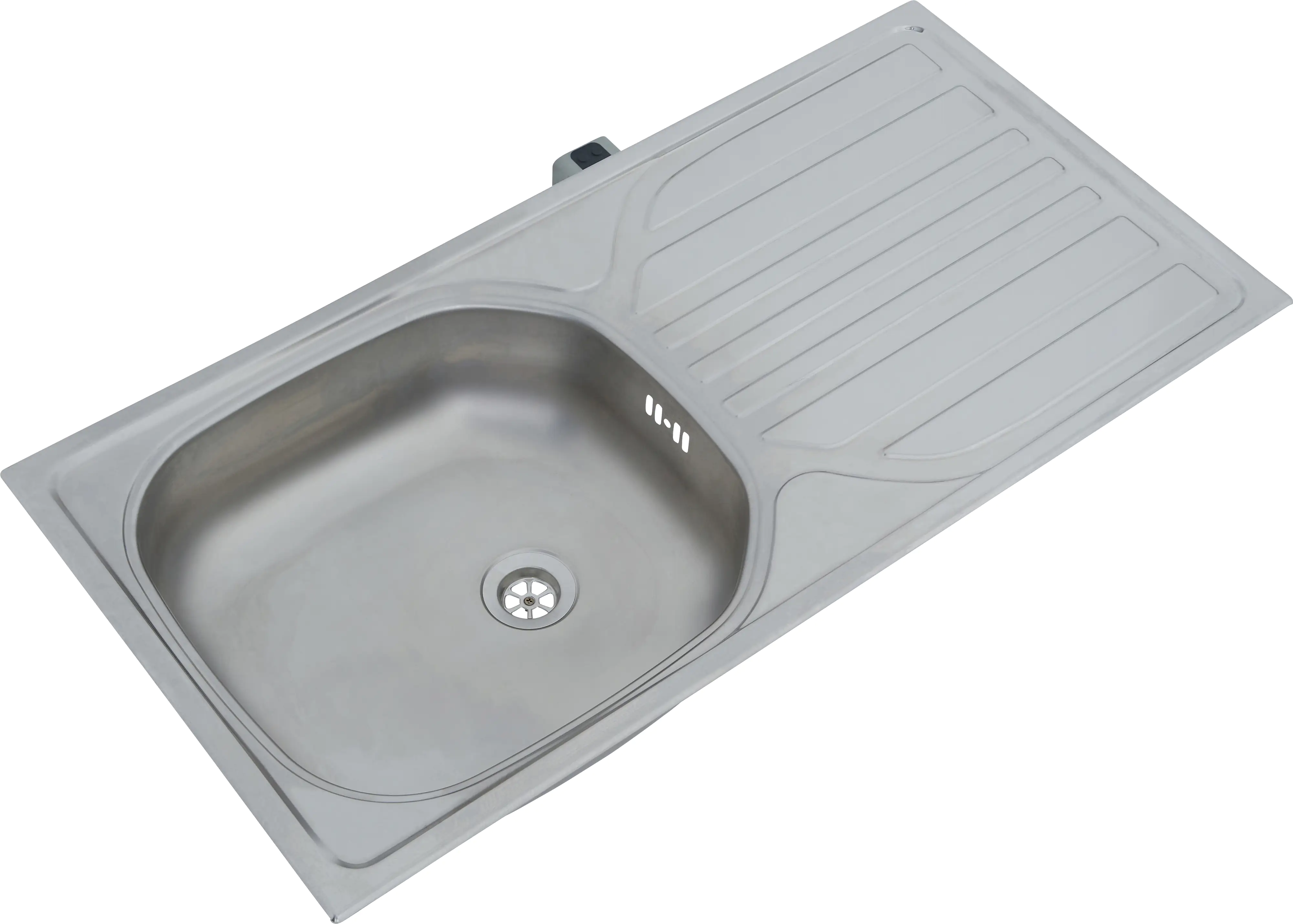 respekta Einbauspüle Edelstahl 860 x 435 mm SPÜLE8x4SET 860 x 435 mm