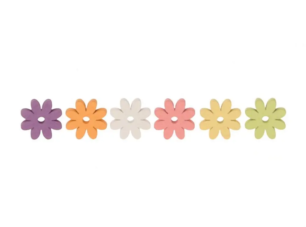 Flmaingo Deko Blumen 3 x 3 cm bunt sortiert