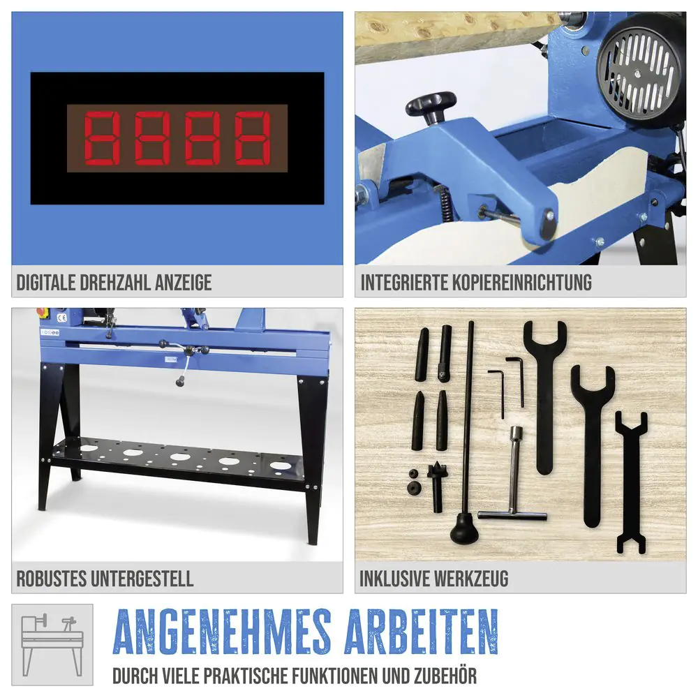 Güde Drechselmaschine GDM 1000 550 W 600-2.100 min-1